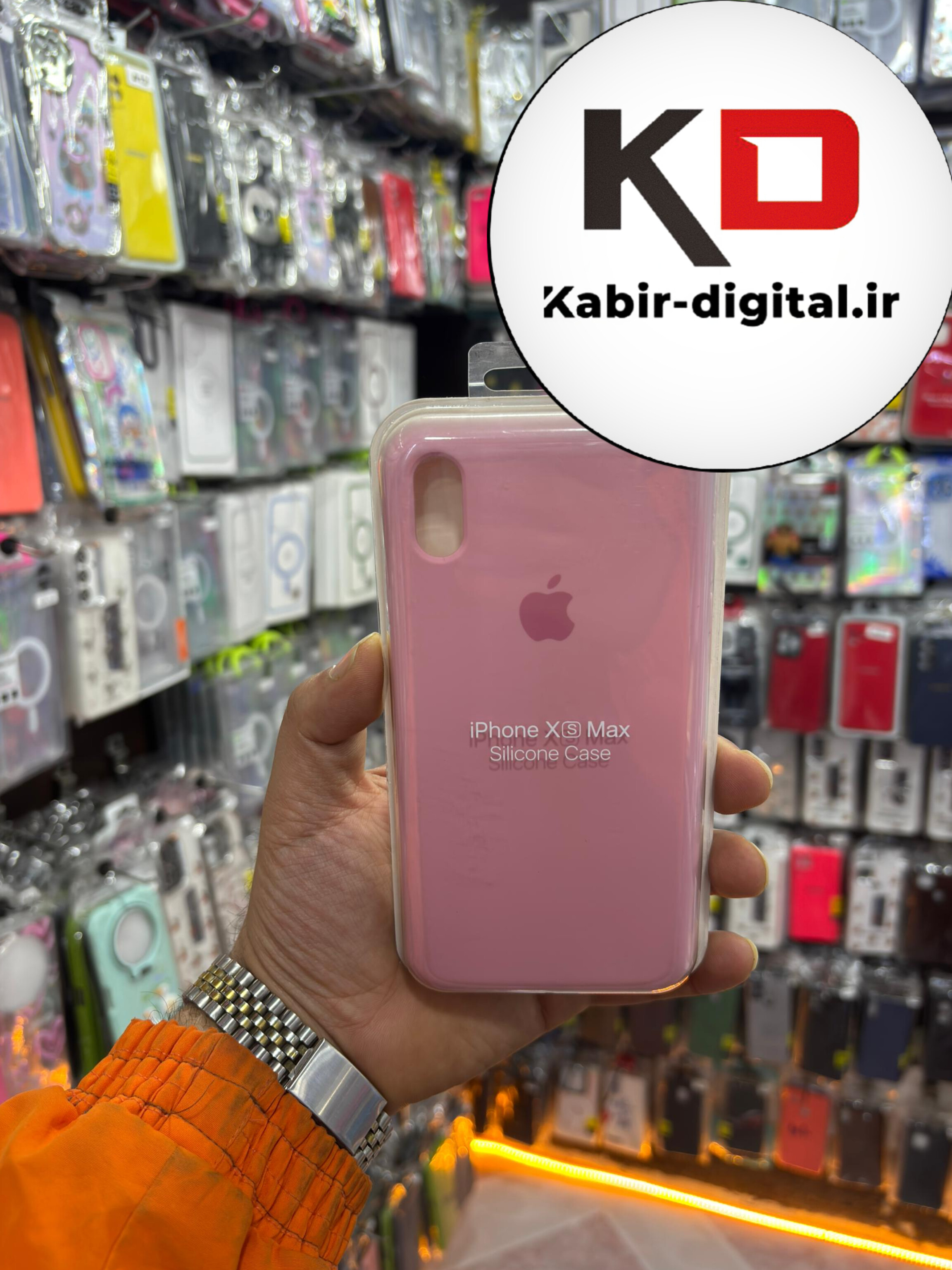قاب گوشیiPhone XS MAX آیفون سیلیکونی اورجینال درجه یک زیربسته صورتی