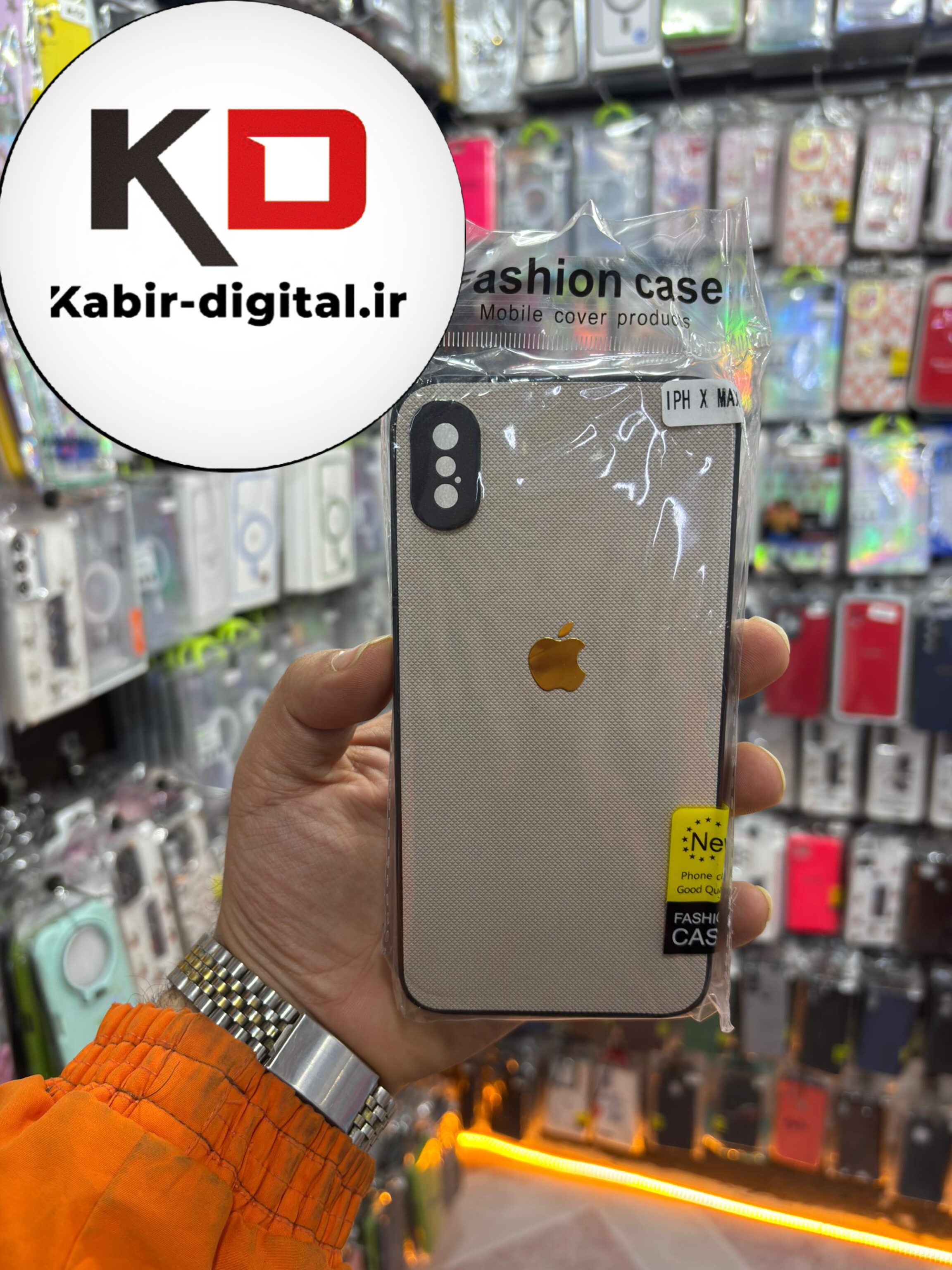 قاب گوشیiPhone XS MAX آیفون سوزنی محافظ لنز دار خاکی