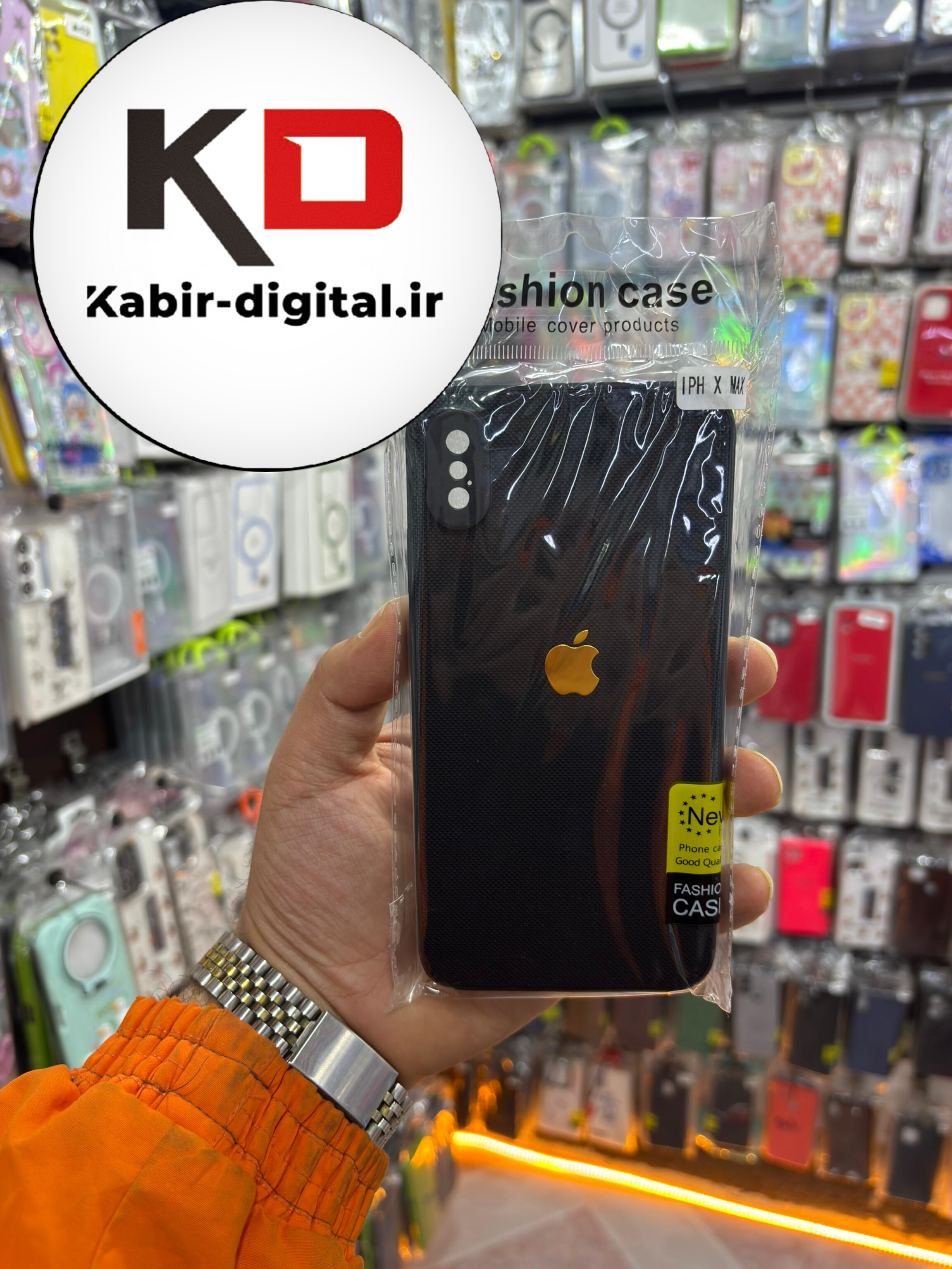قاب گوشیiPhone XS MAX آیفون سوزنی محافظ لنز دار مشکی