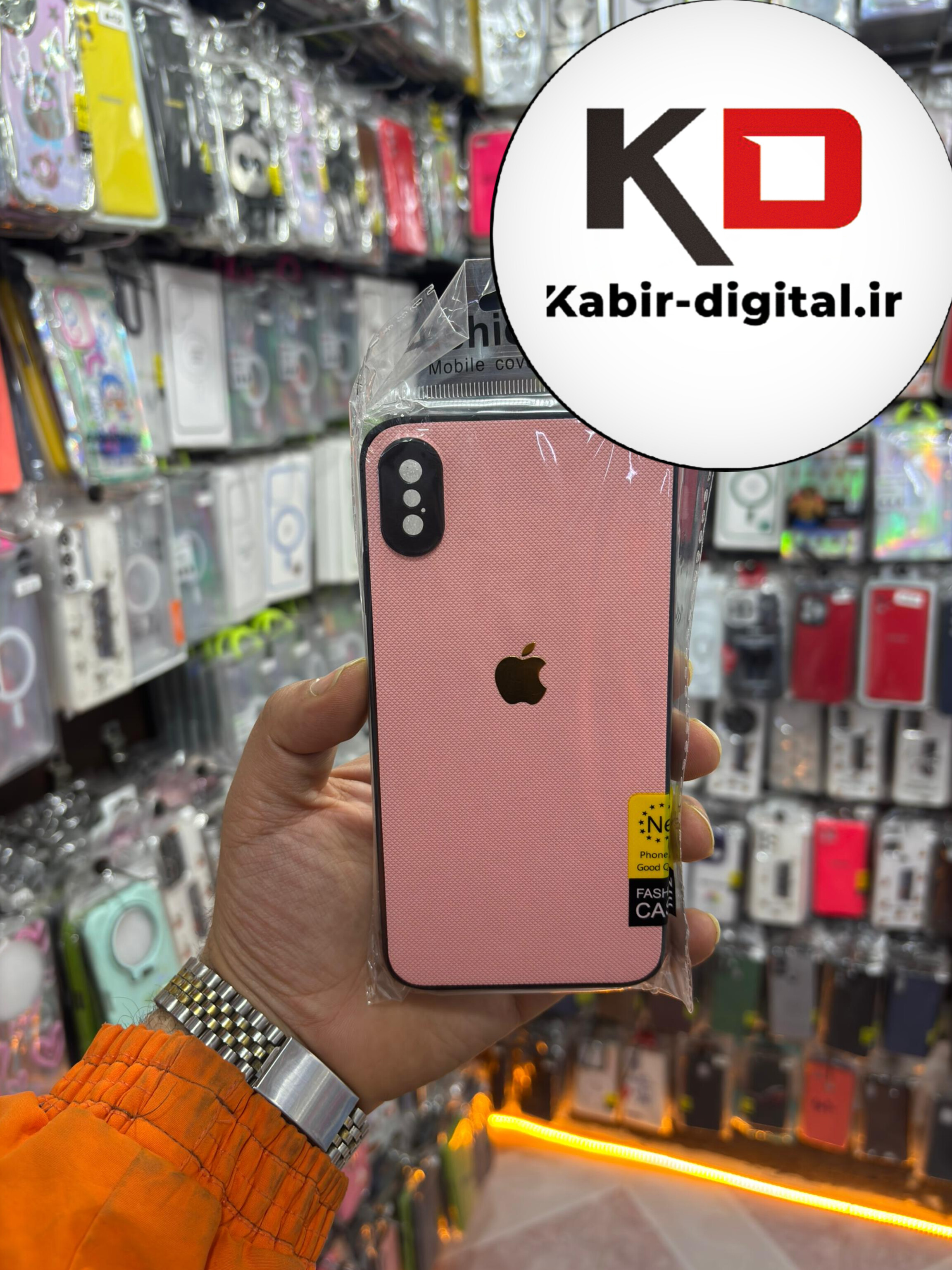 قاب گوشیiPhone XS MAX آیفون سوزنی محافظ لنز دار صورتی