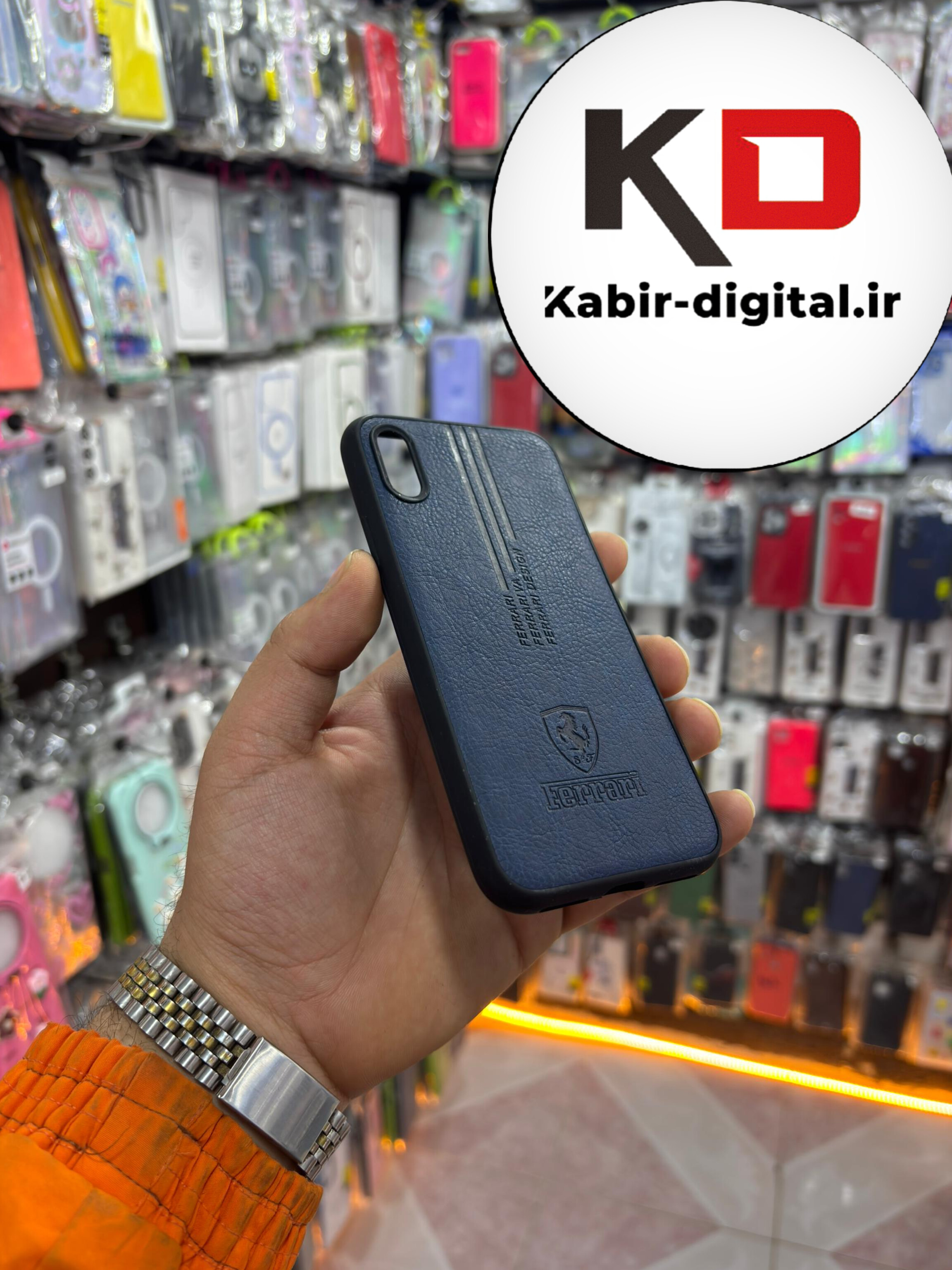 قاب گوشی iPhone XS / X آیفون طرح ژله ای چرمی ساده سرمه ای