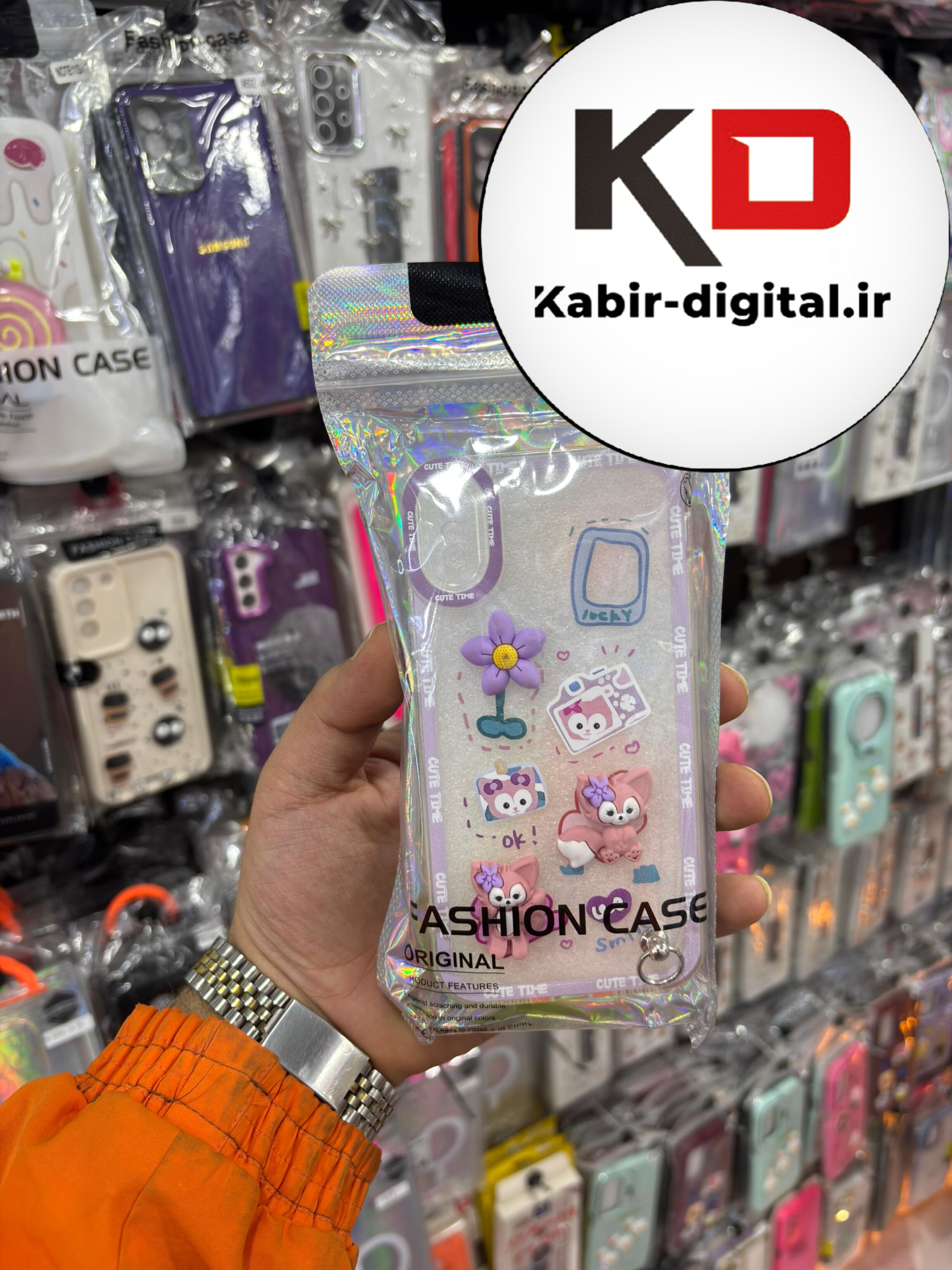 قاب گوشی iPhone XS / X آیفون طرح عروسکی سه بعدی شفاف TPU کپسولی محافظ لنز دار آویزدار