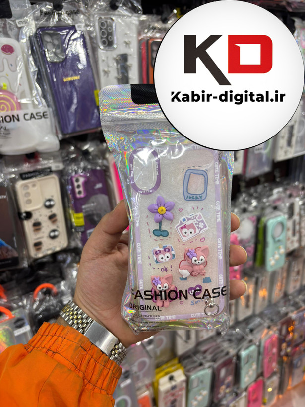 قاب گوشی iPhone XS / X آیفون طرح عروسکی سه بعدی شفاف TPU کپسولی محافظ لنز دار آویزدار