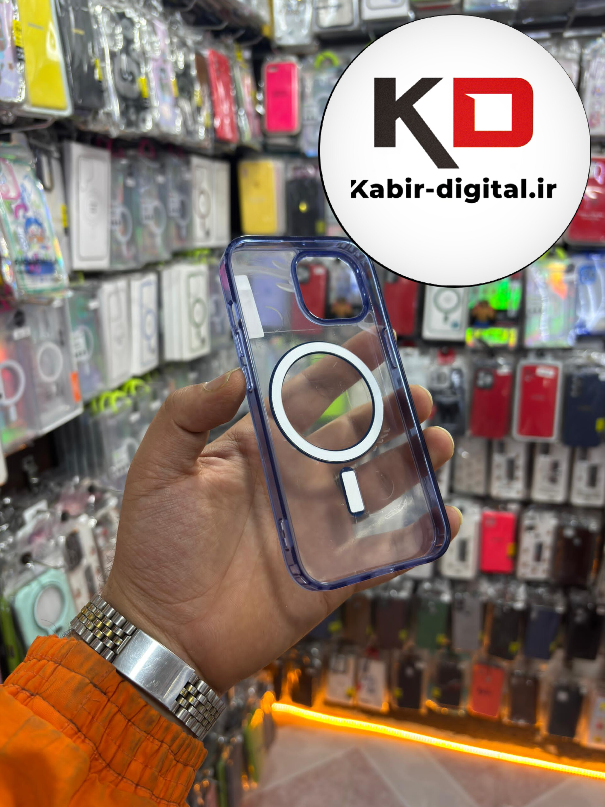 قاب گوشی iPhone 13/14/15 آیفون اورجینال شفاف مگ سیف Magsafe اورجینال سرمه ایی