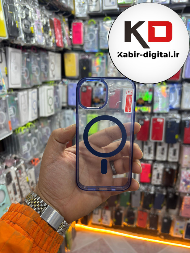 قاب گوشی iPhone 13/14/15 آیفون اورجینال شفاف مگ سیف Magsafe اورجینال سرمه ایی