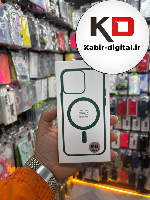قاب گوشی iPhone 13/14/15 آیفون اورجینال شفاف مگ سیف Magsafe اورجینال سبز