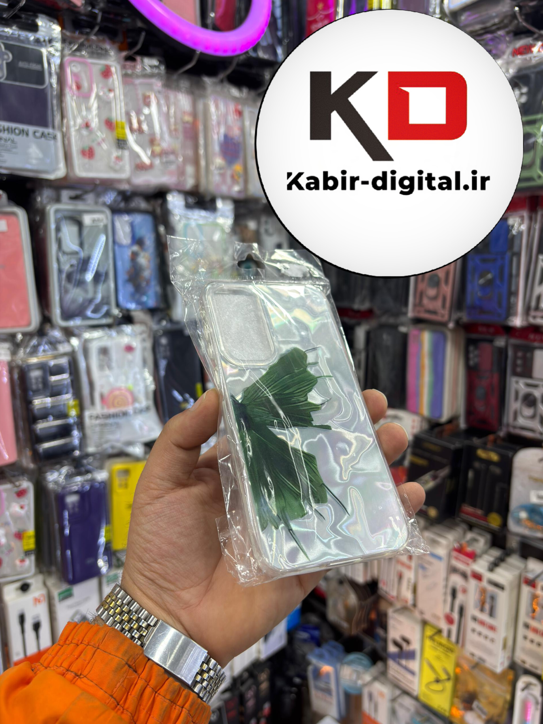 قاب گوشی Galaxy A35/ A55 سامسونگ PC Case اورجینال سه بعدی موج دار طرح نقاشی پروانه سبز