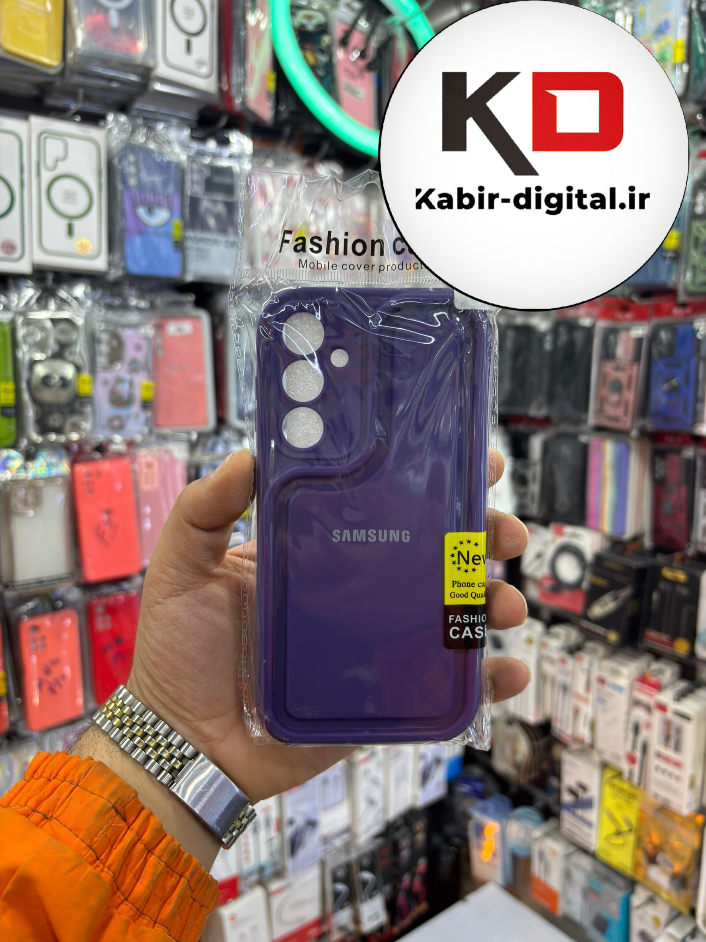 قاب گوشی Galaxy 55 سامسونگ طرح سیلیکونی Solid جدید محافظ لنزدار بنفش