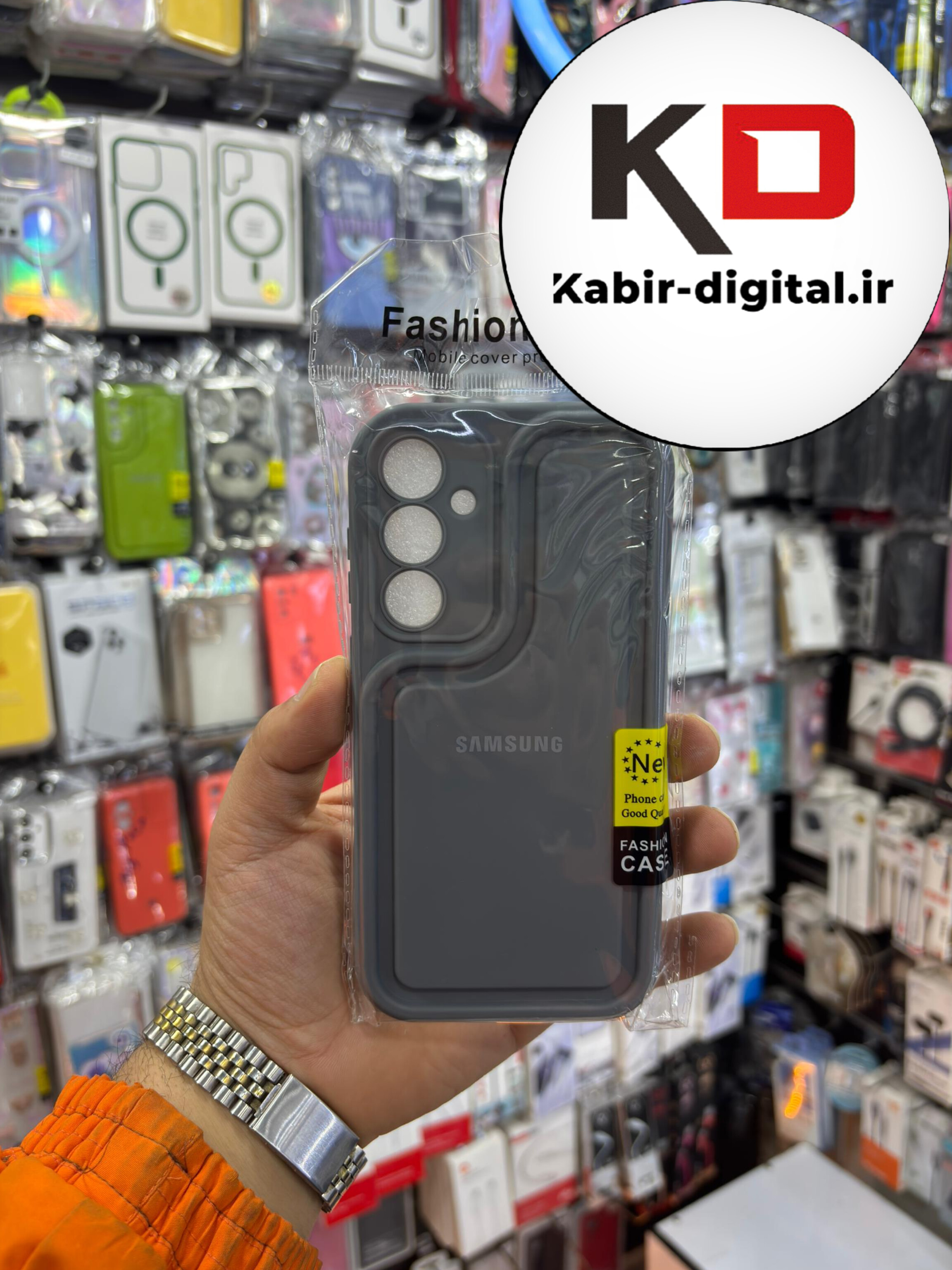 قاب گوشی Galaxy 55 سامسونگ طرح سیلیکونی Solid جدید محافظ لنزدار خاکستری