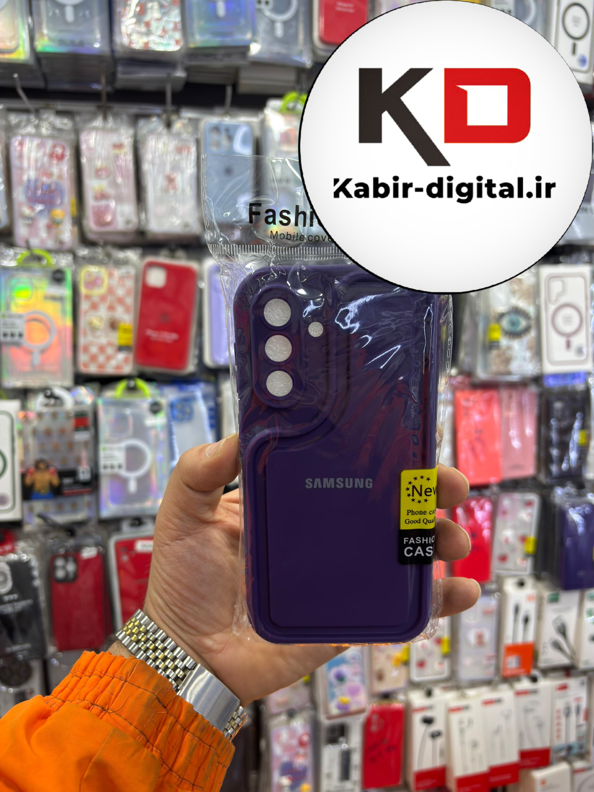 قاب گوشی Galaxy A56 سامسونگ طرح سیلیکونی Solid جدید محافظ لنزدار بنفش