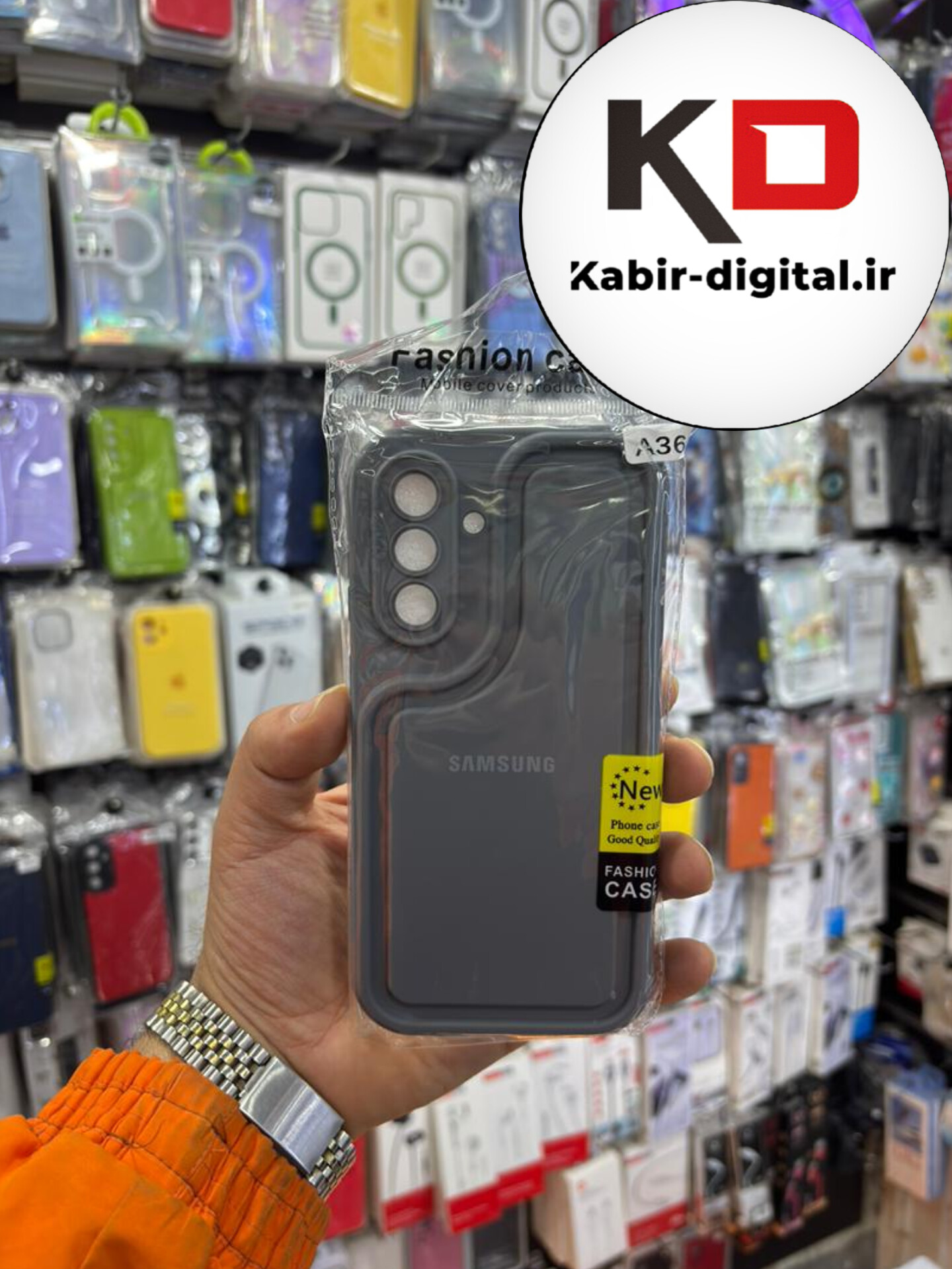 قاب گوشی Galaxy A36 سامسونگ طرح سیلیکونی Solid جدید محافظ لنزدار خاکستری