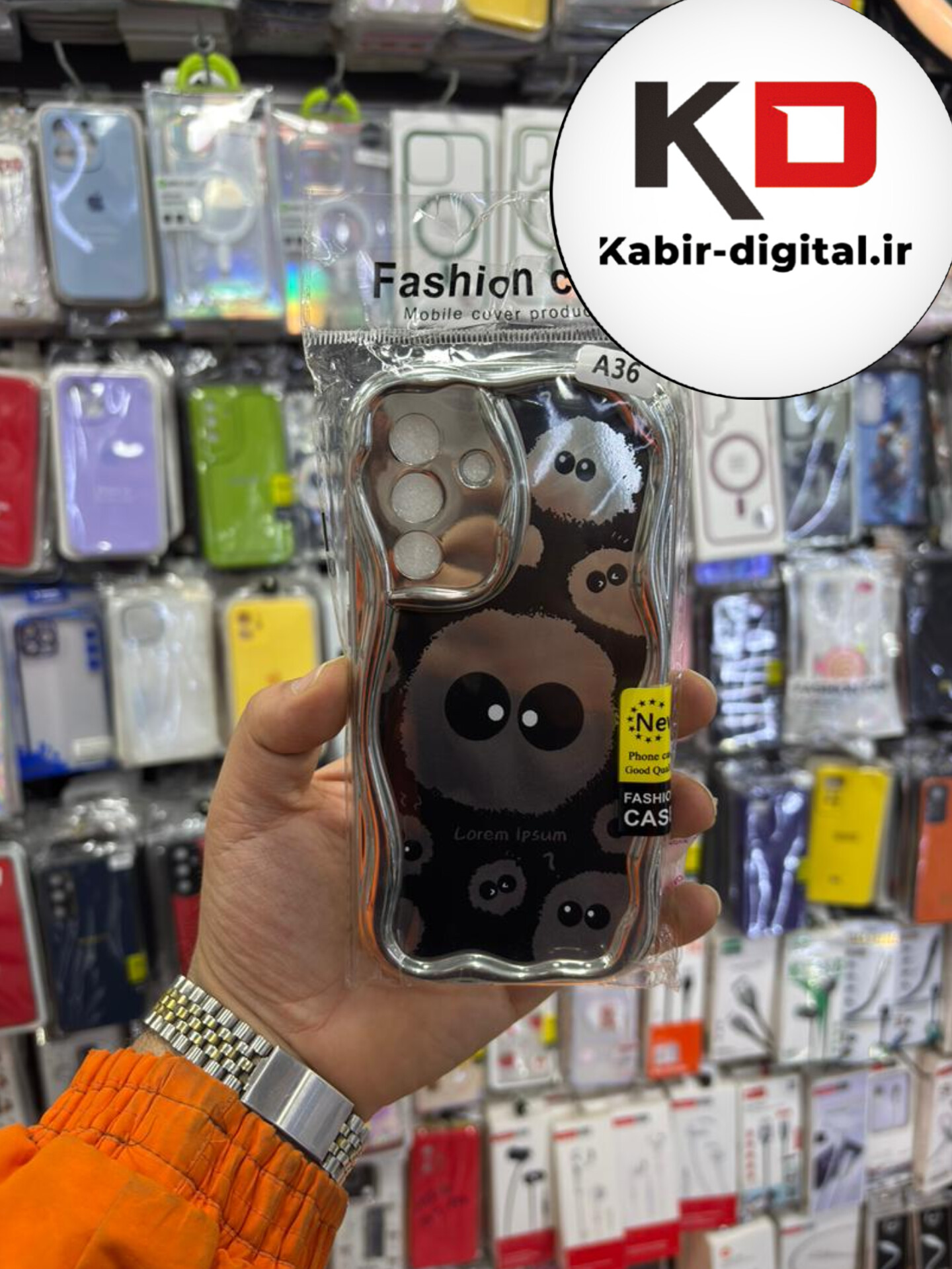 قاب گوشی Galaxy A36سامسونگ طرح کرومی بالشتی طرح عروسک محافظ لنز دار