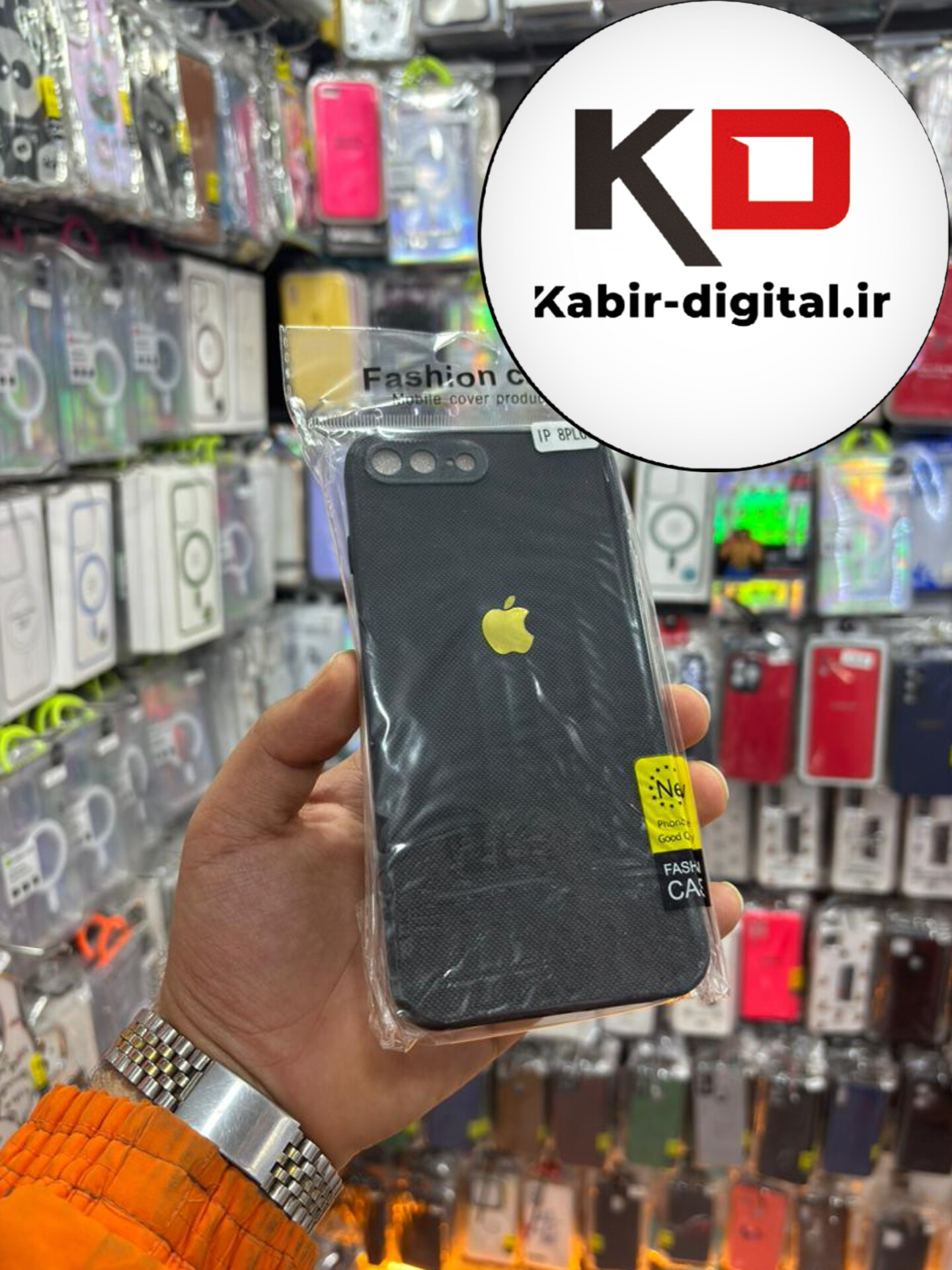 قاب گوشی iPhone 7 plus / 8 plus  آیفون سوزنی محافظ لنز دار مشکی