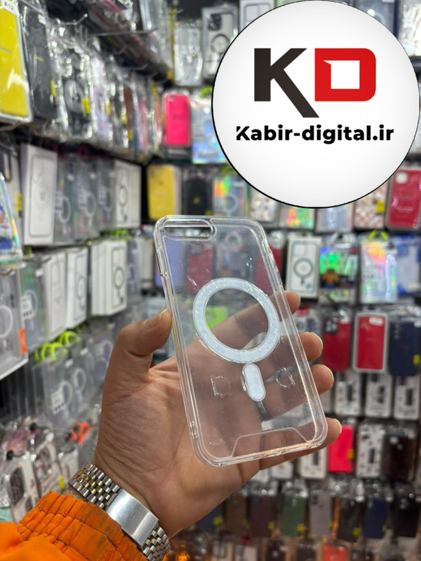 قاب گوشی iPhone 7 plus / 8 plus آیفون اورجینال شفاف مگ سیف Magsafe اورجینال