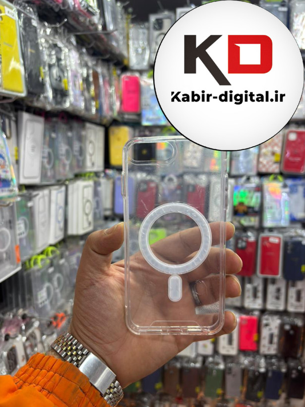 قاب گوشی iPhone 7 plus / 8 plus آیفون اورجینال شفاف مگ سیف Magsafe اورجینال