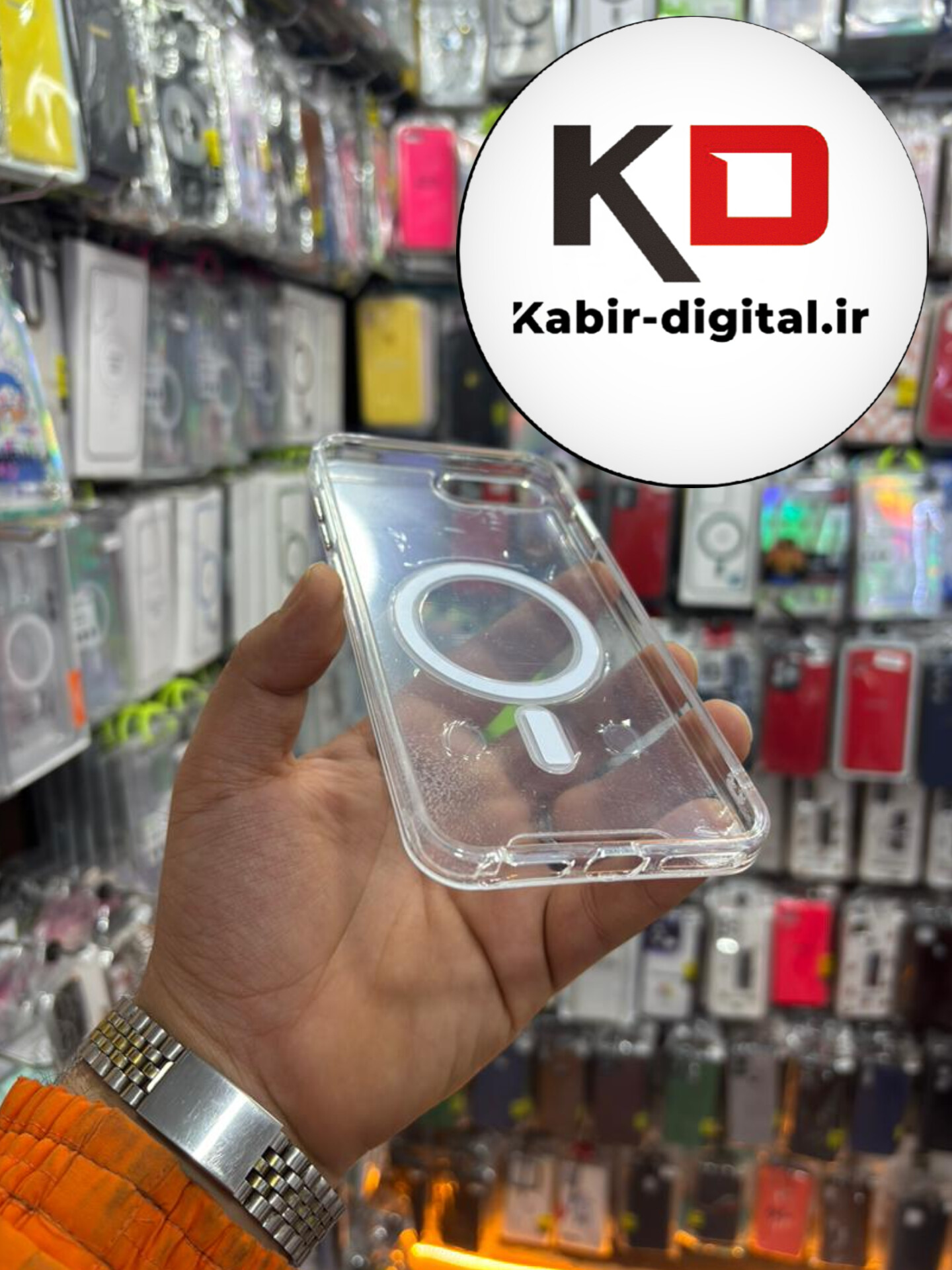 قاب گوشی iPhone 7 plus / 8 plus  آیفون اورجینال شفاف مگ سیف Magsafe اورجینال