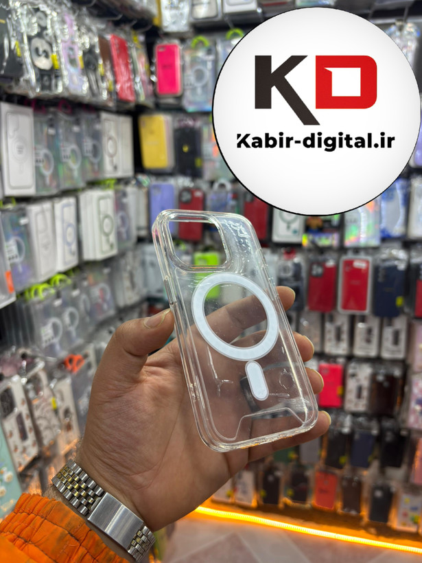 قاب گوشی iPhone 15pro آیفون اورجینال شفاف مگ سیف Magsafe اورجینال