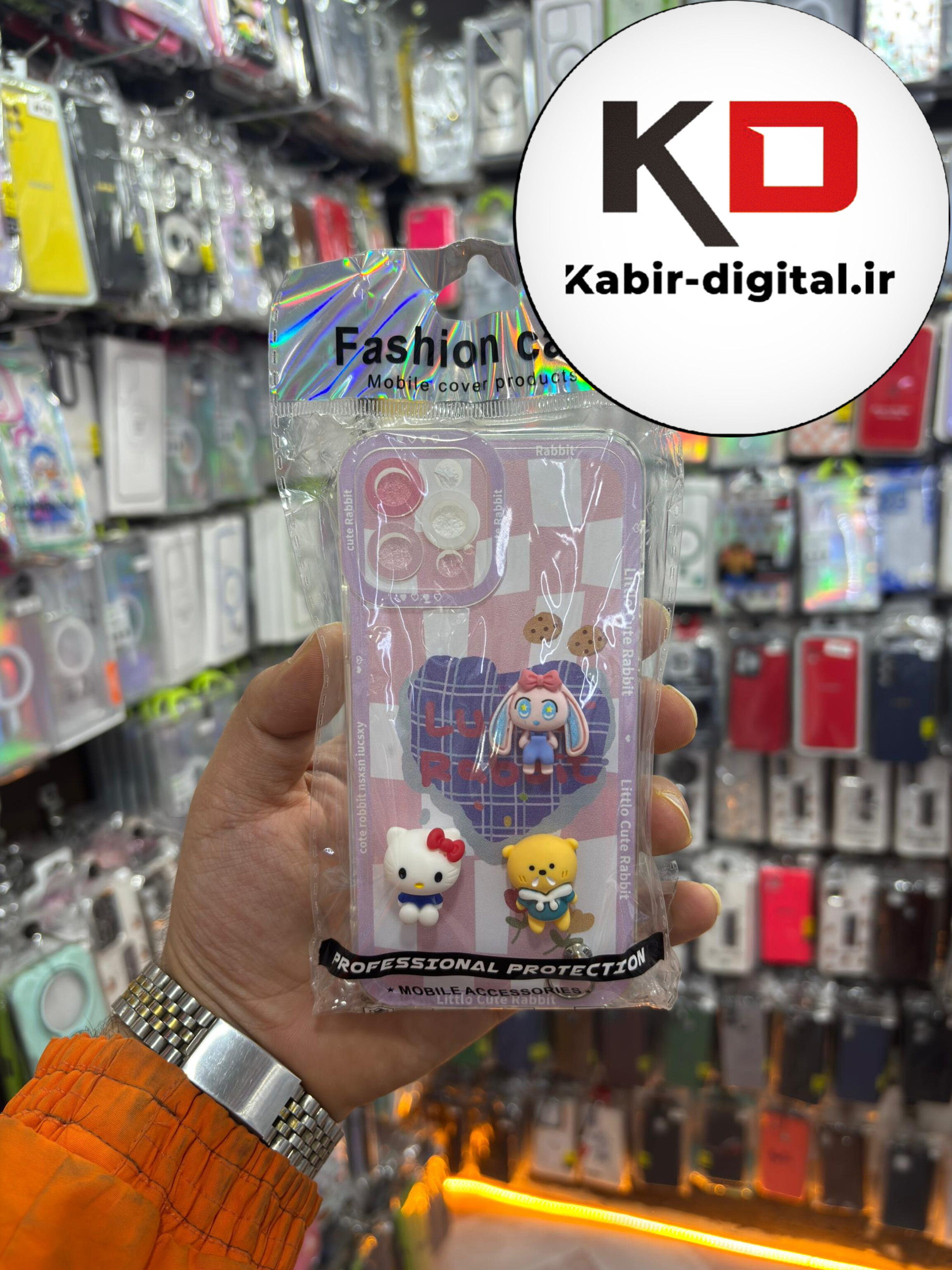 قاب گوشی iPhone 12 pro آیفون طرح عروسکی سه بعدی شفاف TPU کپسولی محافظ لنز دار آویزدار