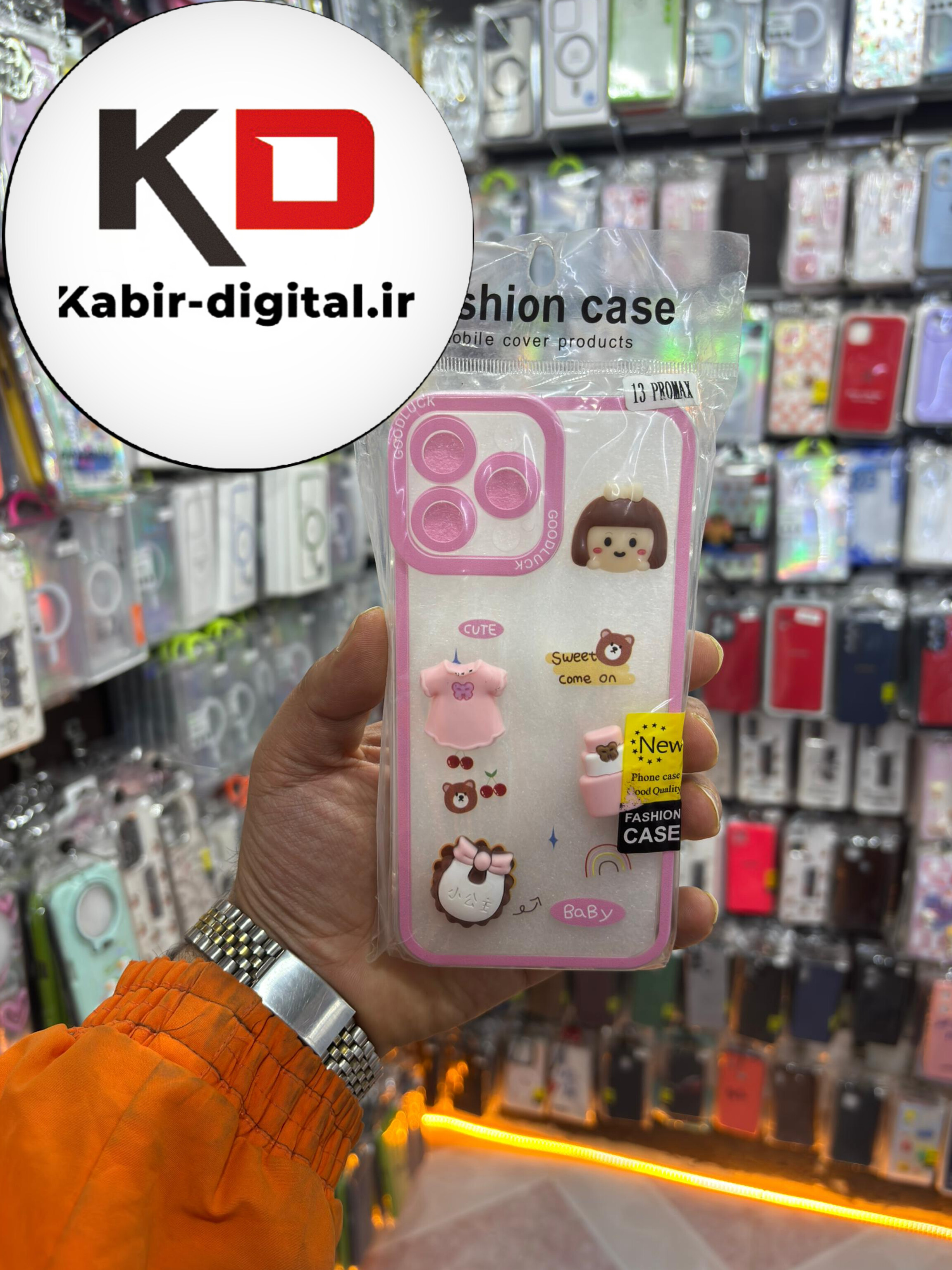 قاب گوشی iPhone 13 pro max آیفون طرح عروسکی سه بعدی شفاف TPU کپسولی محافظ لنز دار