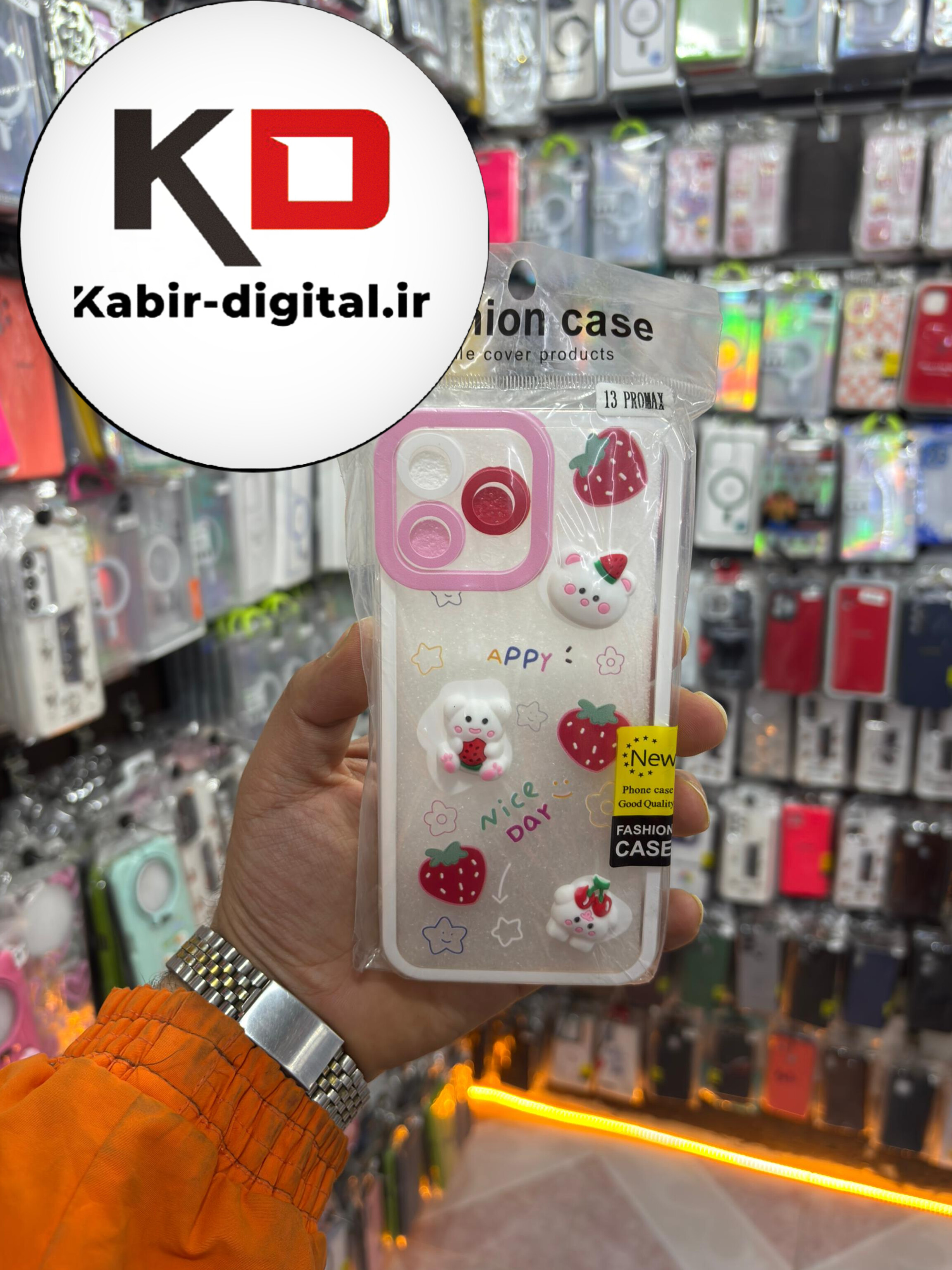 قاب گوشی iPhone 13 pro max آیفون طرح عروسکی سه بعدی شفاف TPU کپسولی محافظ لنز دار آویزدار