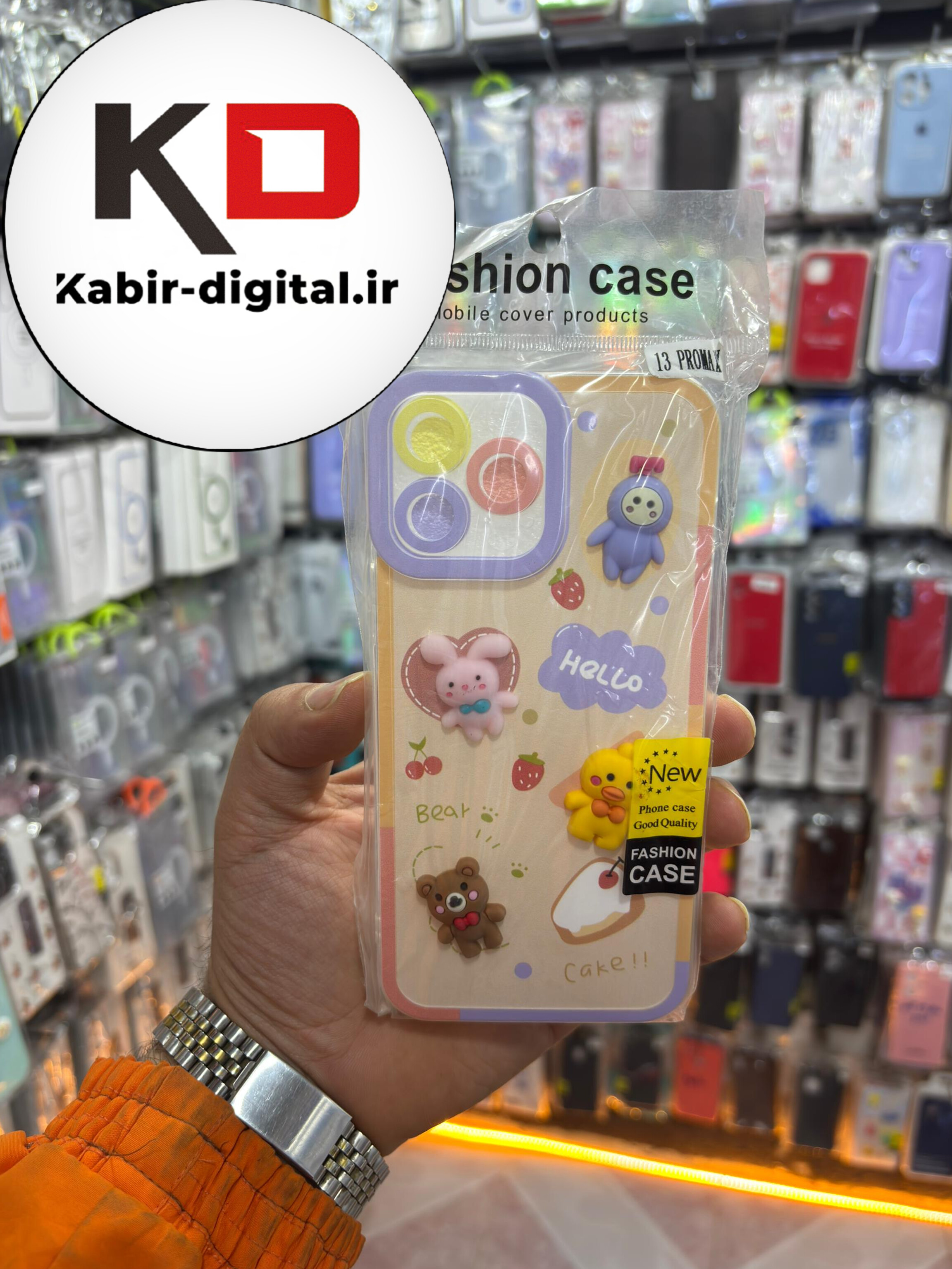 قاب گوشی iPhone 13 pro max آیفون طرح عروسکی سه بعدی شفاف TPU کپسولی محافظ لنز دار