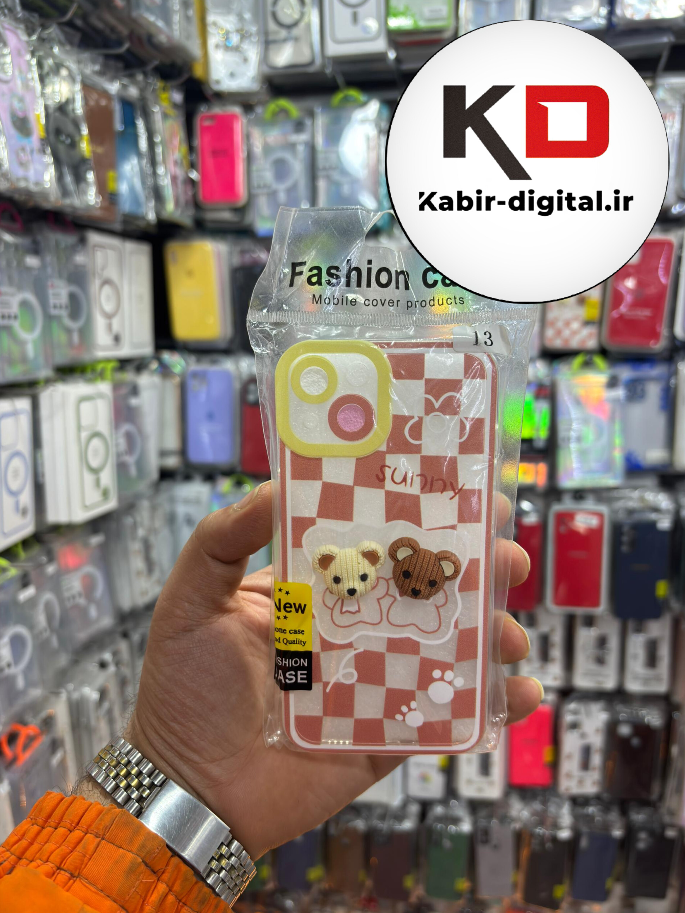 قاب گوشی iPhone 13 آیفون طرح عروسکی سه بعدی شفاف TPU کپسولی محافظ لنز دار