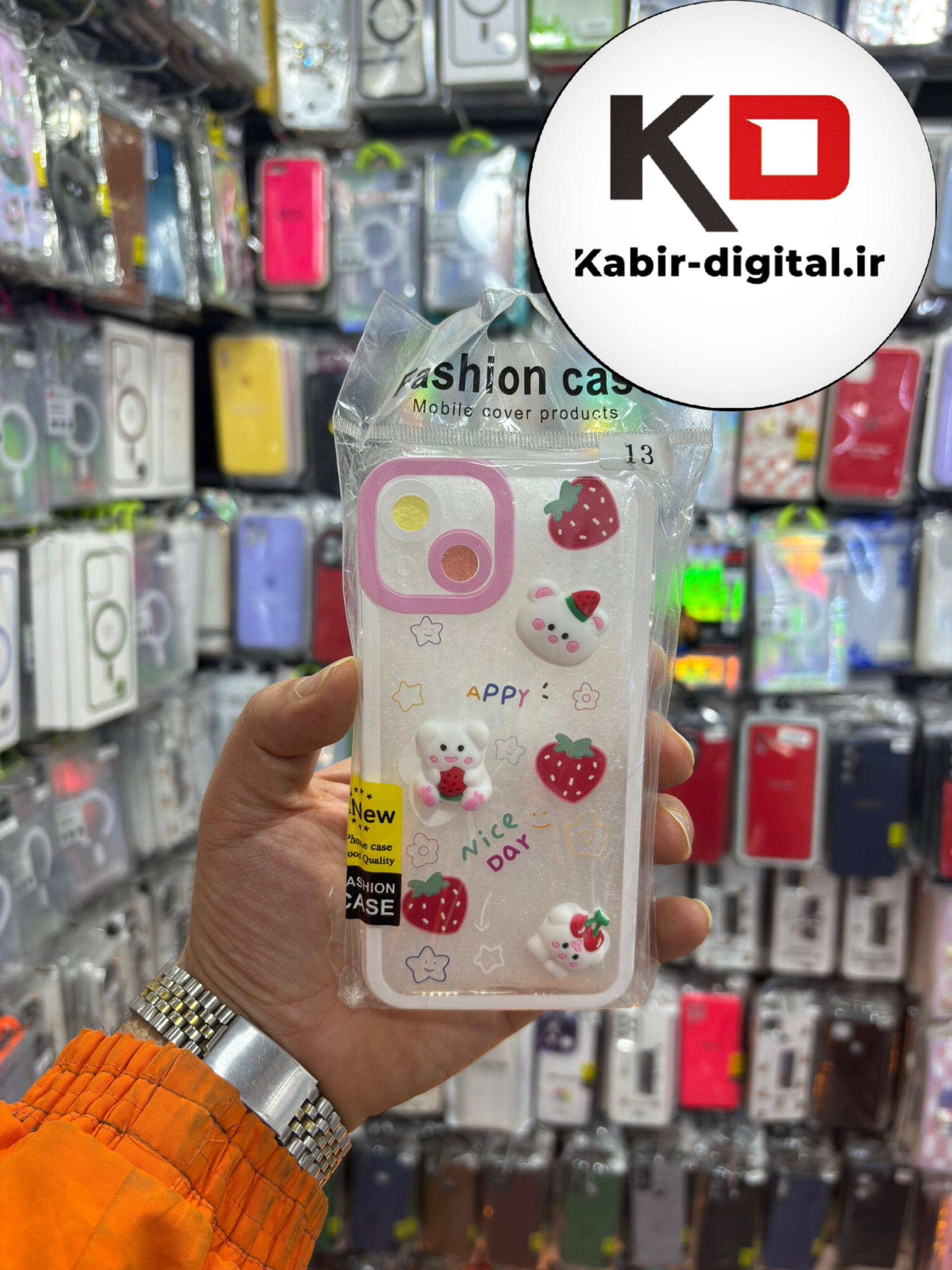 قاب گوشی iPhone 13 آیفون طرح عروسکی سه بعدی شفاف TPU کپسولی محافظ لنز دار