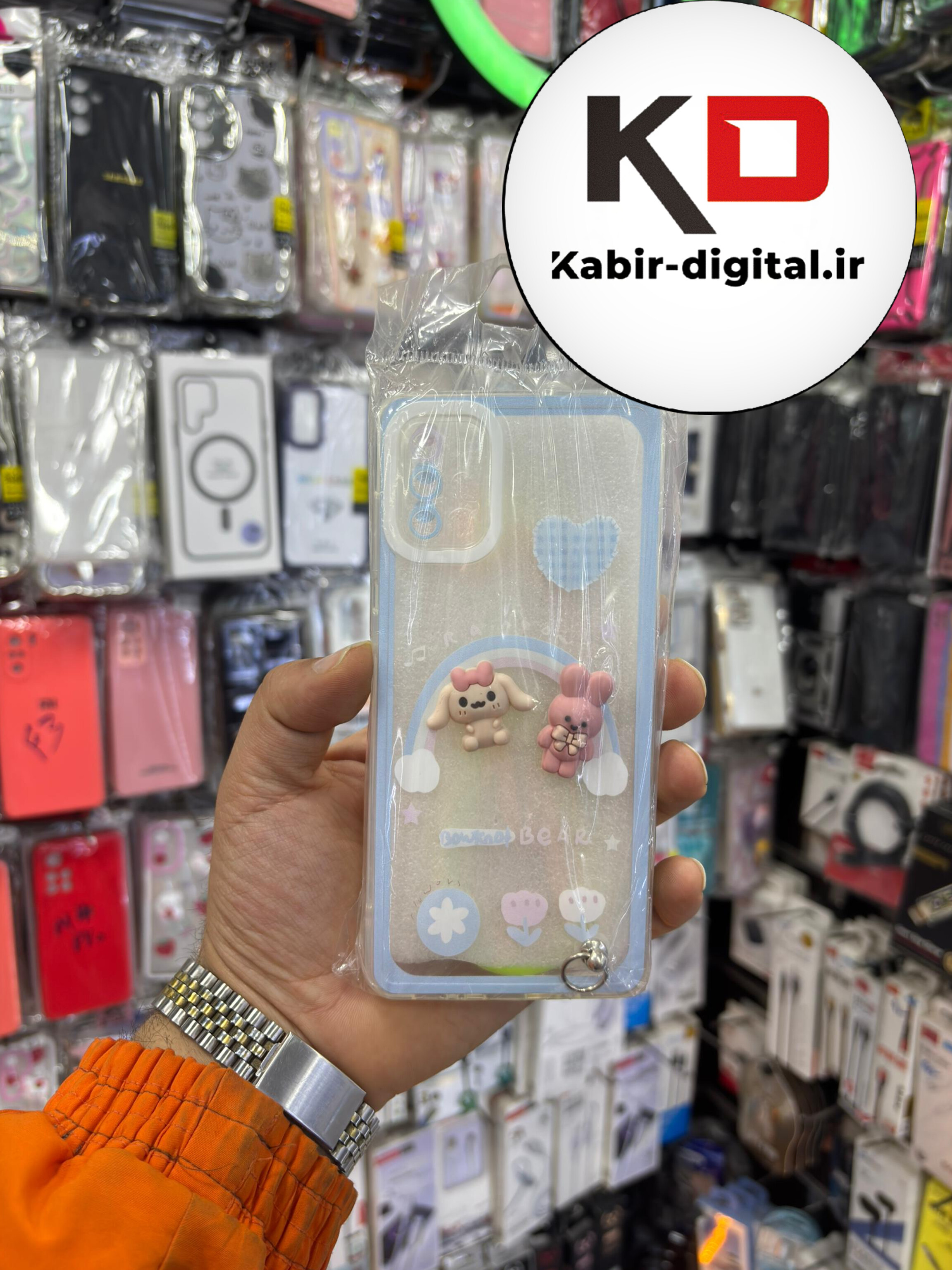 قاب گوشی Galaxy A71 سامسونگ طرح عروسکی سه بعدی شفاف TPU کپسولی محافظ لنز دار طرح پینترسی به همراه آویز
