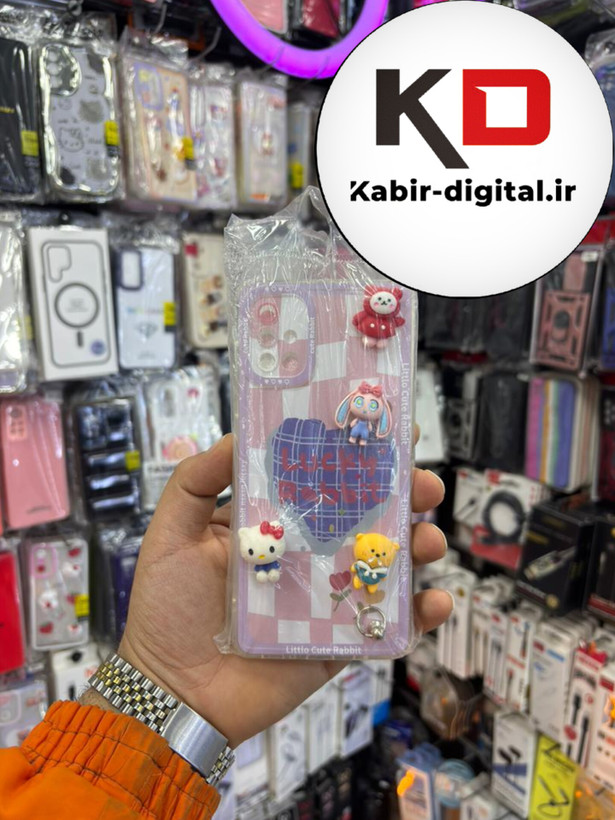 قاب گوشی Galaxy A71 سامسونگ طرح عروسکی سه بعدی شفاف TPU کپسولی محافظ لنز دار طرح پینترسی به همراه آویز