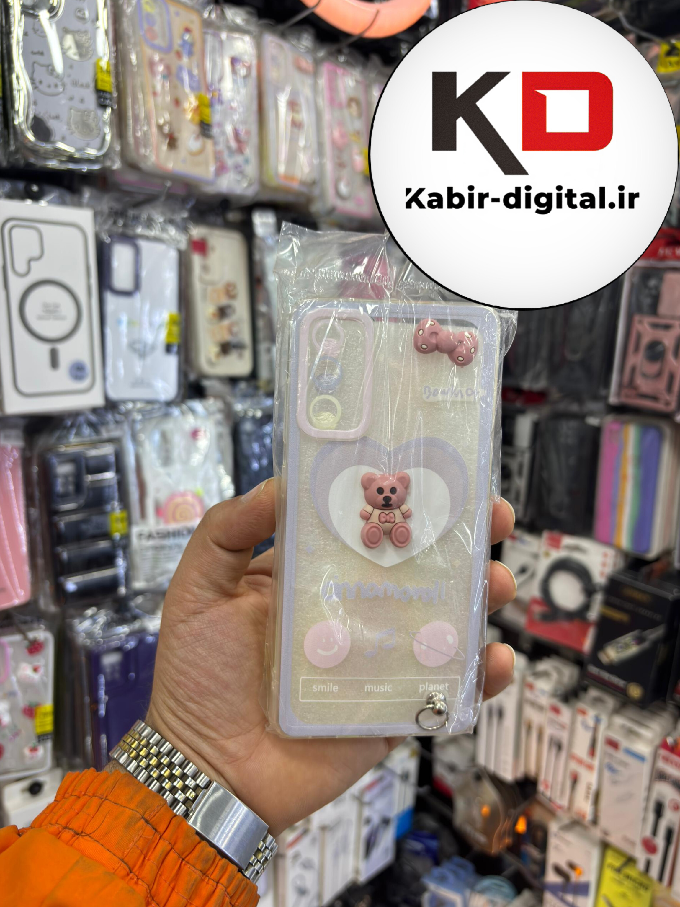 قاب گوشی Galaxy S20 FE سامسونگ طرح عروسکی سه بعدی شفاف TPU کپسولی محافظ لنز دار طرح پینترسی به همراه آویز
