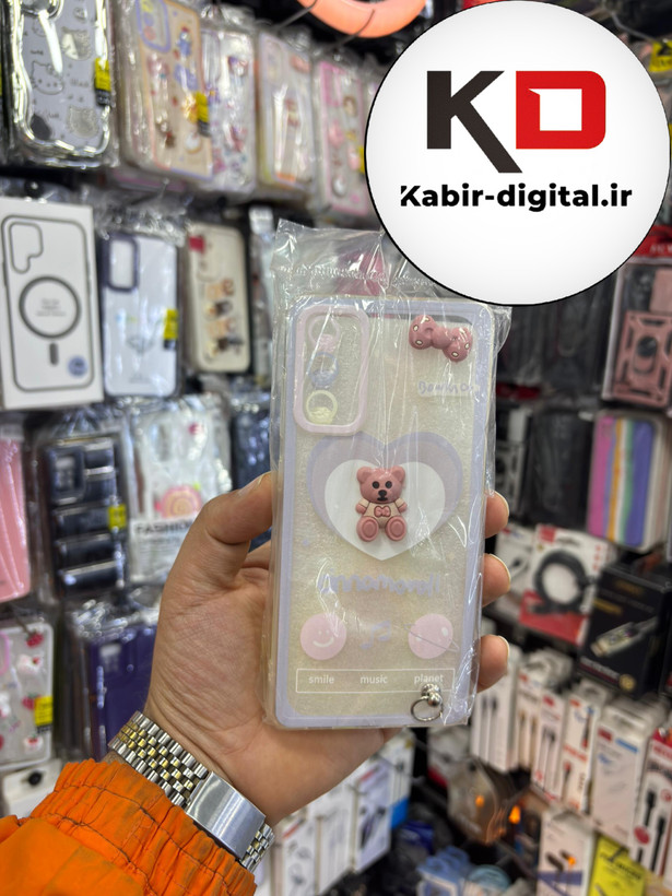 قاب گوشی Galaxy S20 FE سامسونگ طرح عروسکی سه بعدی شفاف TPU کپسولی محافظ لنز دار طرح پینترسی به همراه آویز