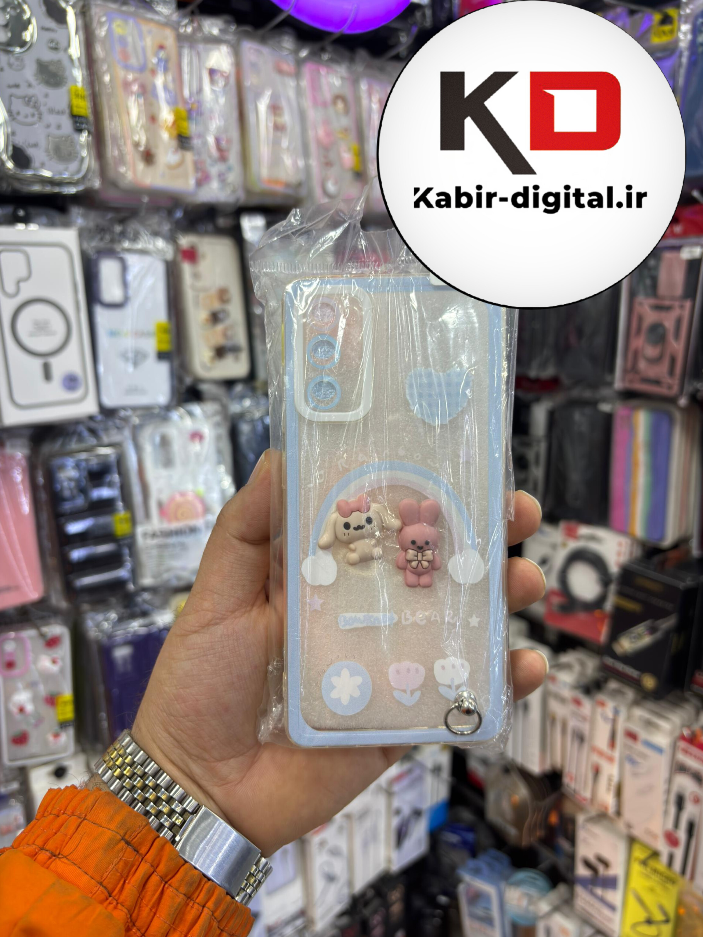 قاب گوشی Galaxy S20 FE سامسونگ طرح عروسکی سه بعدی شفاف TPU کپسولی محافظ لنز دار طرح پینترسی به همراه آویز