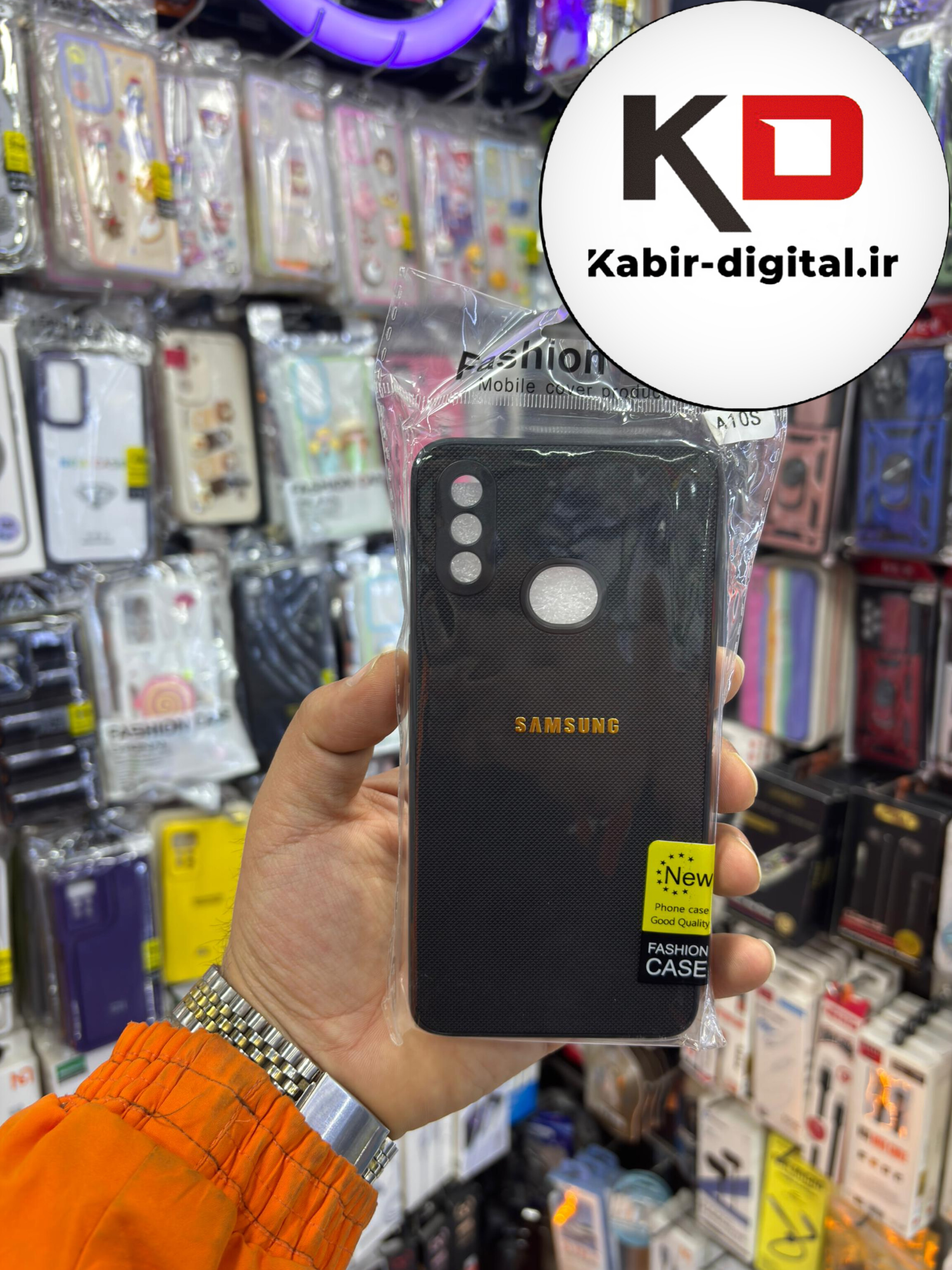 قاب گوشی Galaxy A10s سامسونگ فانتزی سوزنی برجسته ساده مشکی