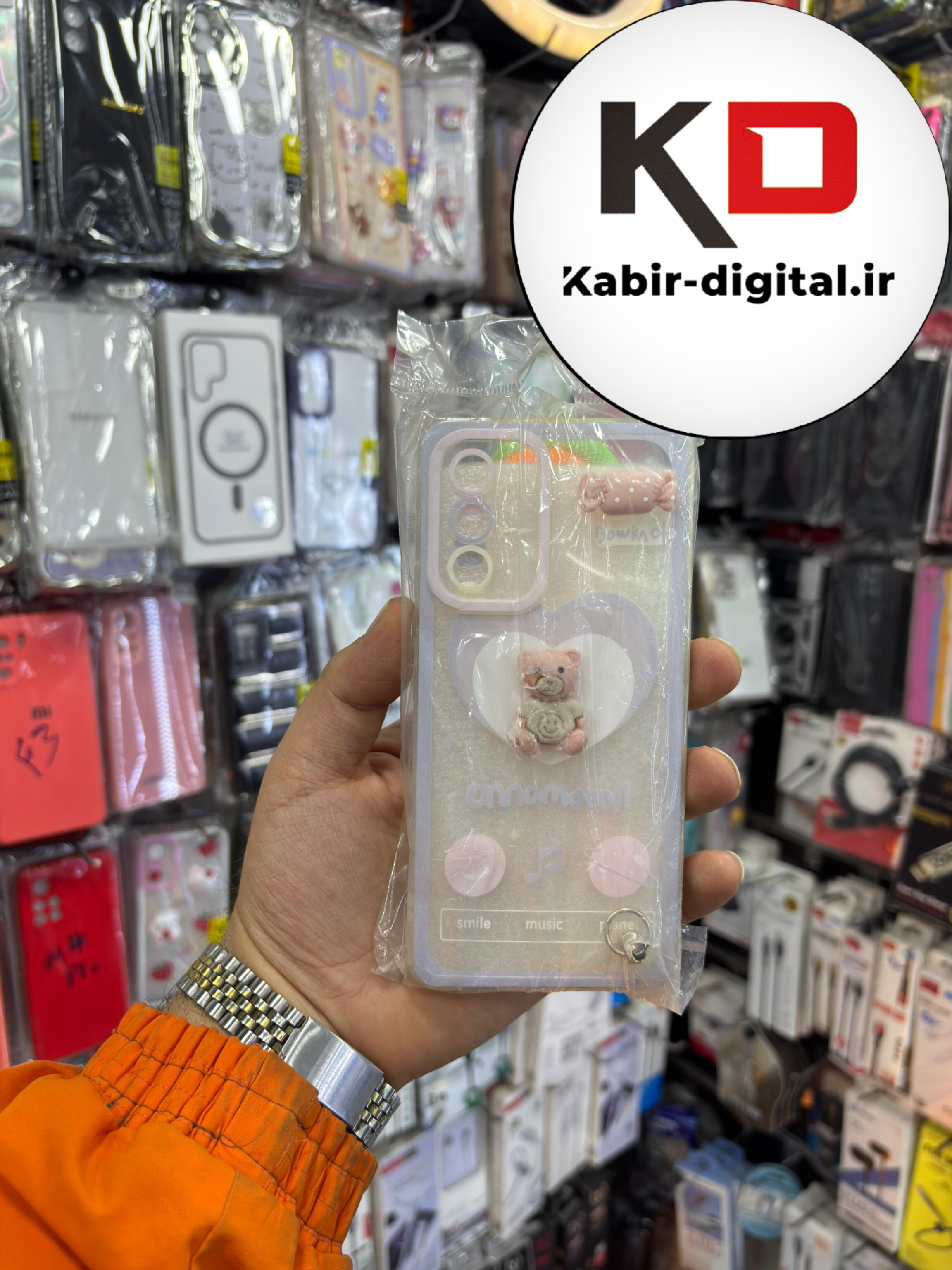 قاب گوشی Galaxy A53 سامسونگ طرح عروسکی سه بعدی شفاف TPU کپسولی محافظ لنز دار طرح پینترسی به همراه آویز