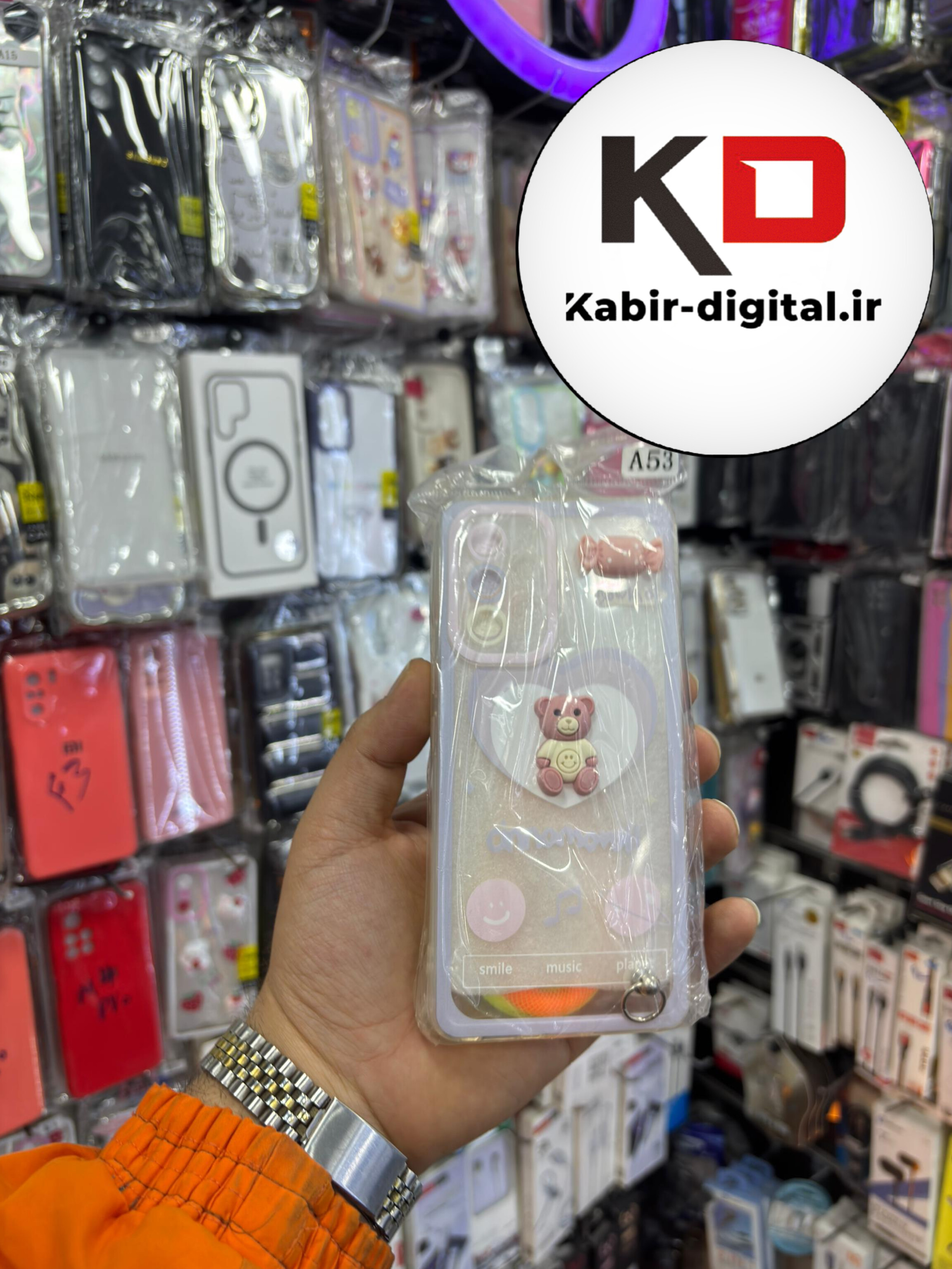 قاب گوشی Galaxy A53 سامسونگ طرح عروسکی سه بعدی شفاف TPU کپسولی محافظ لنز دار طرح پینترسی به همراه آویز