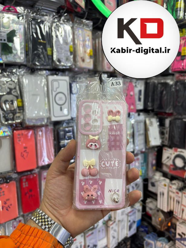 قاب گوشی Galaxy A33 سامسونگ طرح عروسکی سه بعدی شفاف TPU کپسولی محافظ لنز دار طرح پینترسی به همراه آویز