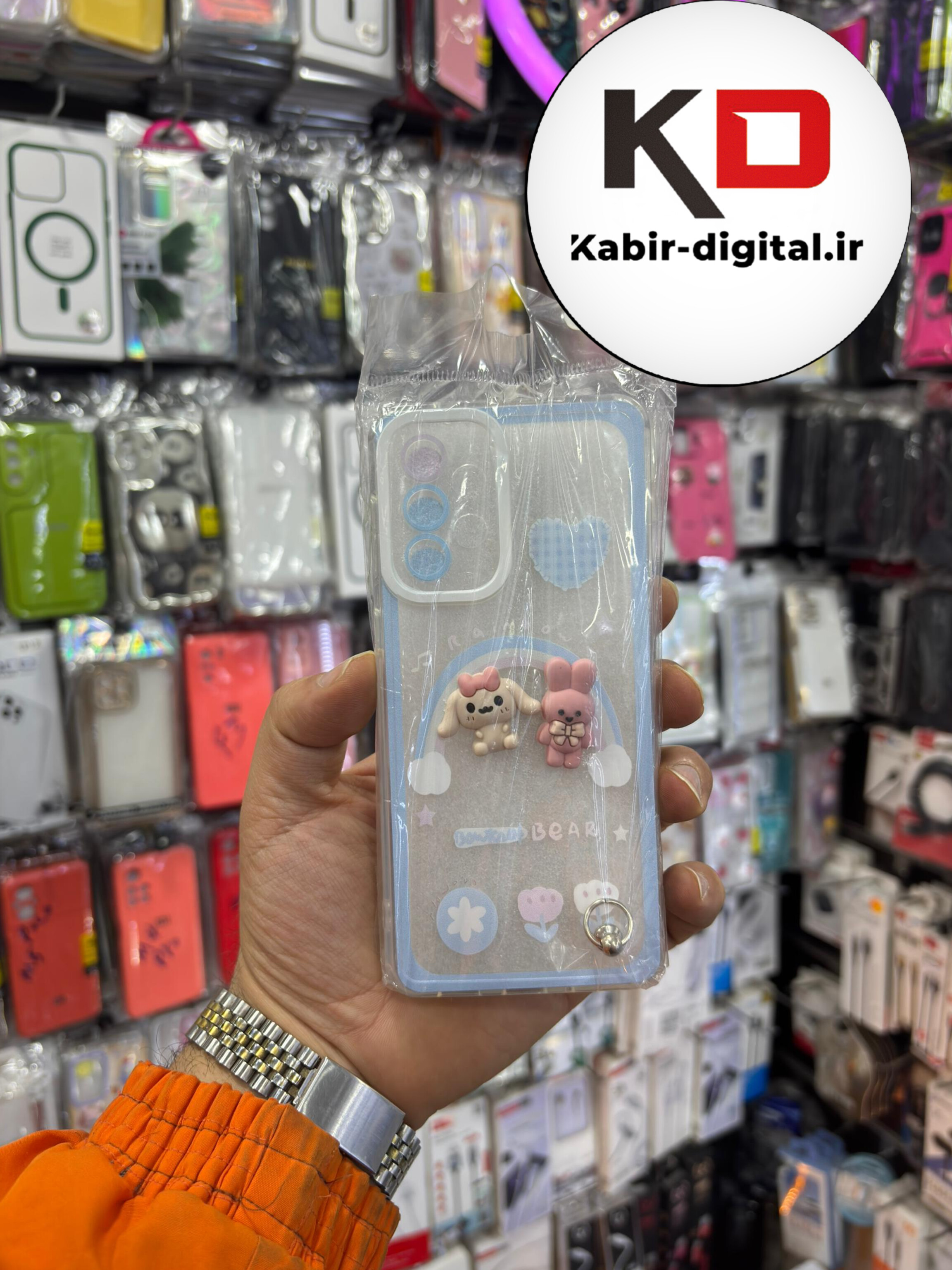 قاب گوشی Galaxy A33 سامسونگ طرح عروسکی سه بعدی شفاف TPU کپسولی محافظ لنز دار طرح پینترسی به همراه آویز