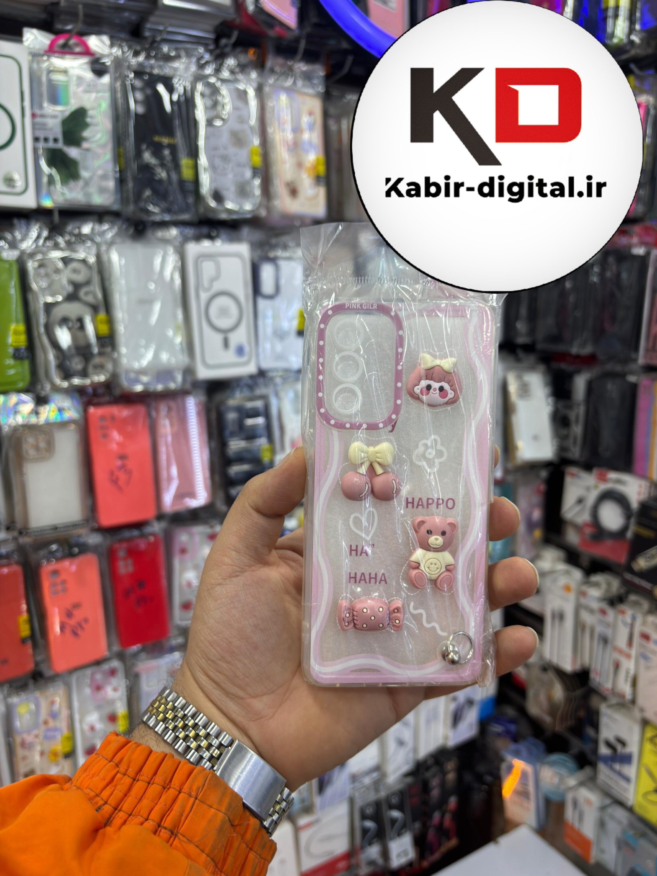 قاب گوشی Galaxy A33 سامسونگ طرح عروسکی سه بعدی شفاف TPU کپسولی محافظ لنز دار طرح پینترسی به همراه آویز