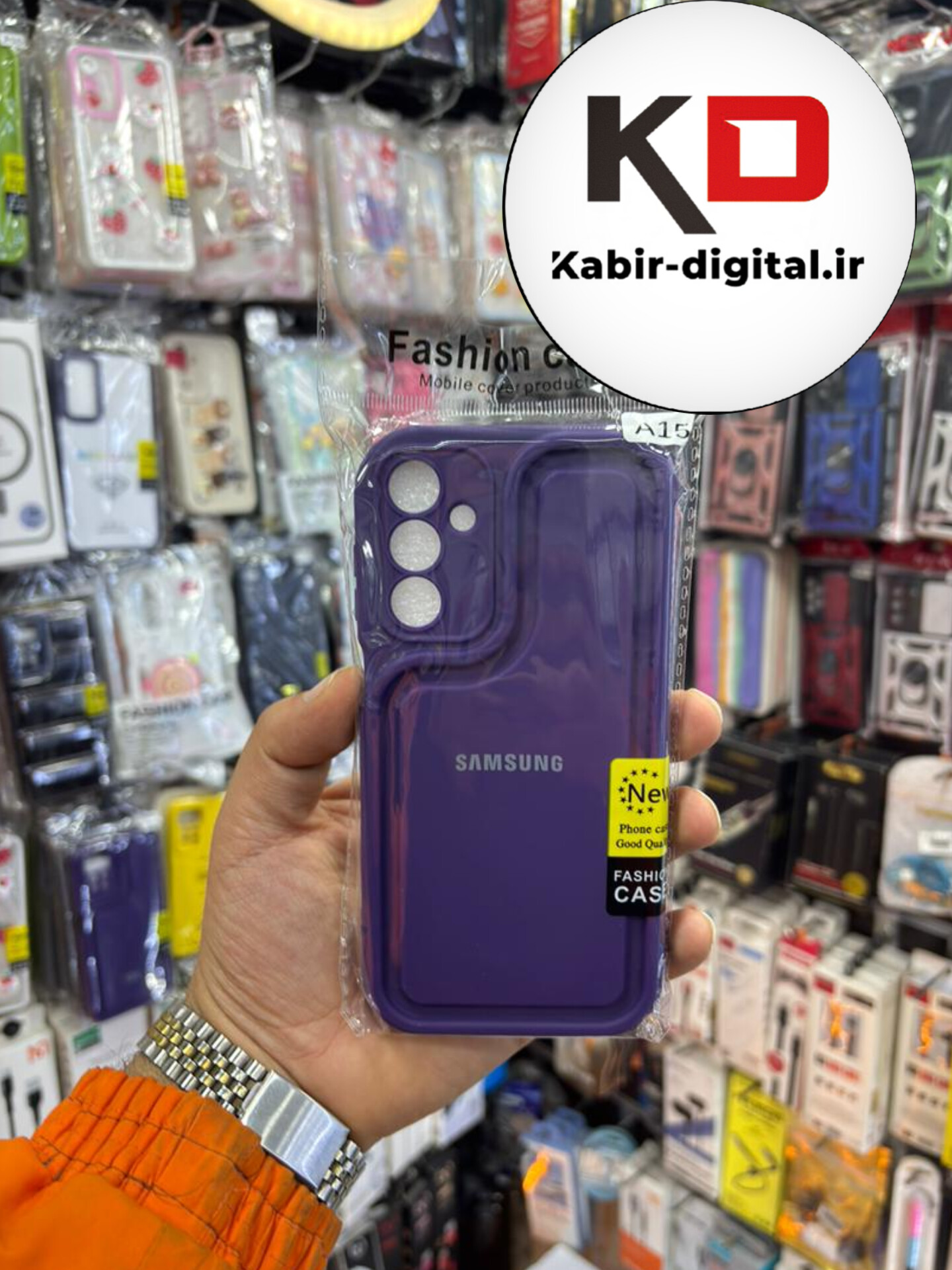 قاب گوشی Galaxy A15 سامسونگ طرح سیلیکونی Solid جدید محافظ لنزدار بنفش