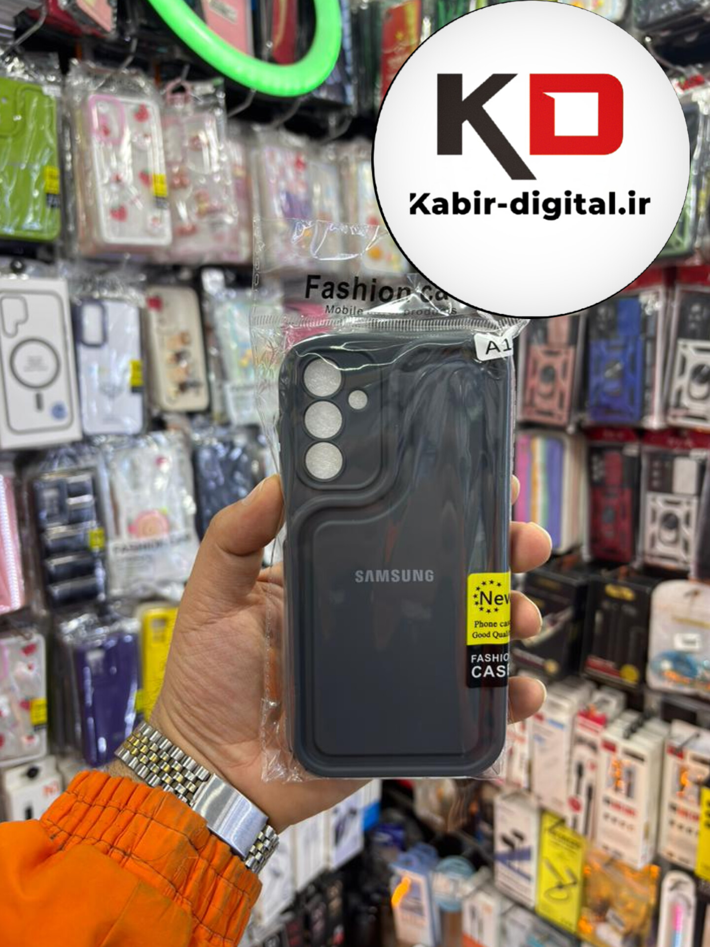 قاب گوشی Galaxy A15 سامسونگ طرح سیلیکونی Solid جدید محافظ لنزدار مشکی