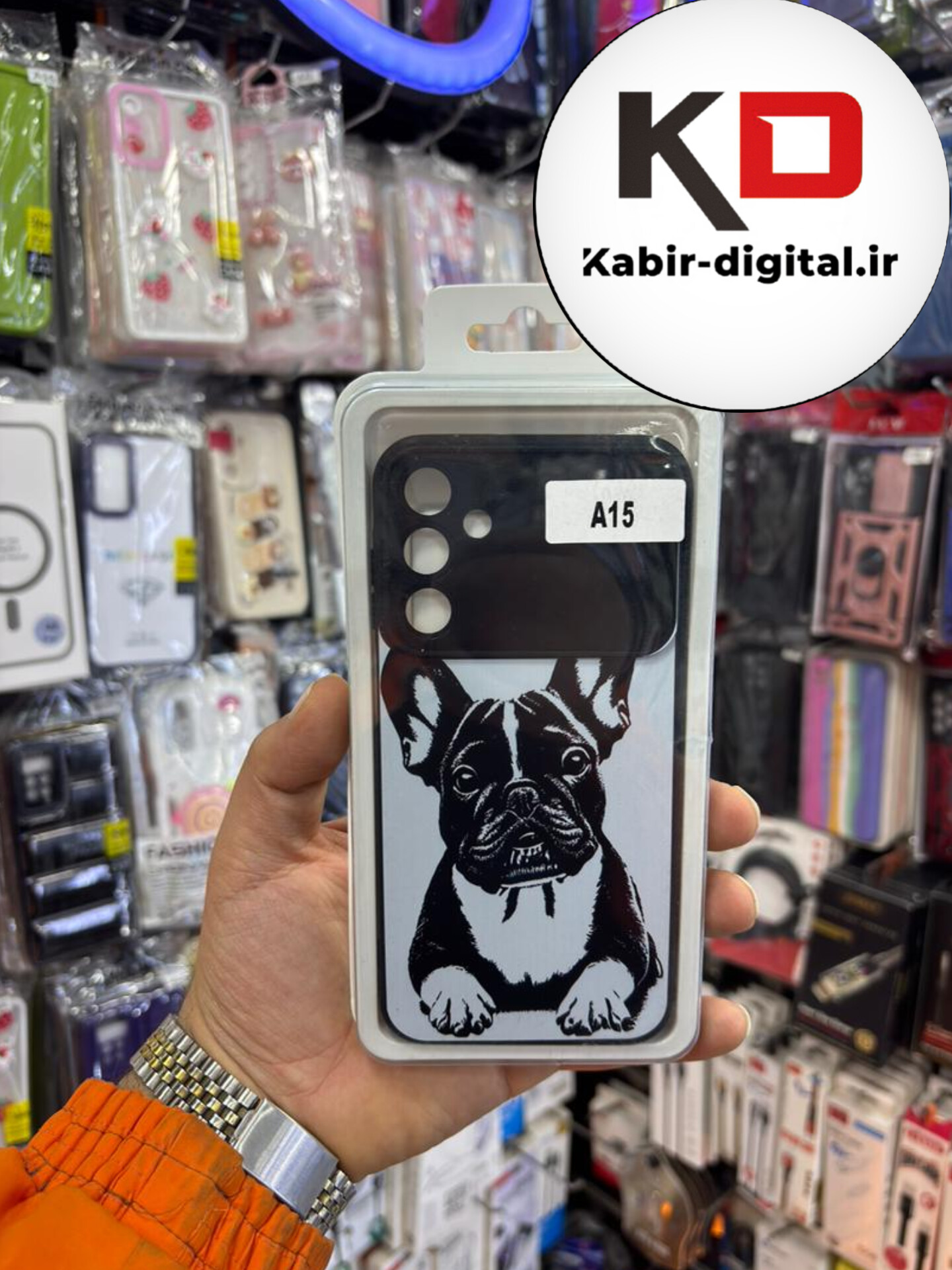 قاب گوشی Galaxy A15 سامسونگ سیلیکونی سه بعدی برجسته محافظ لنز دار طرح سگ مشکی
