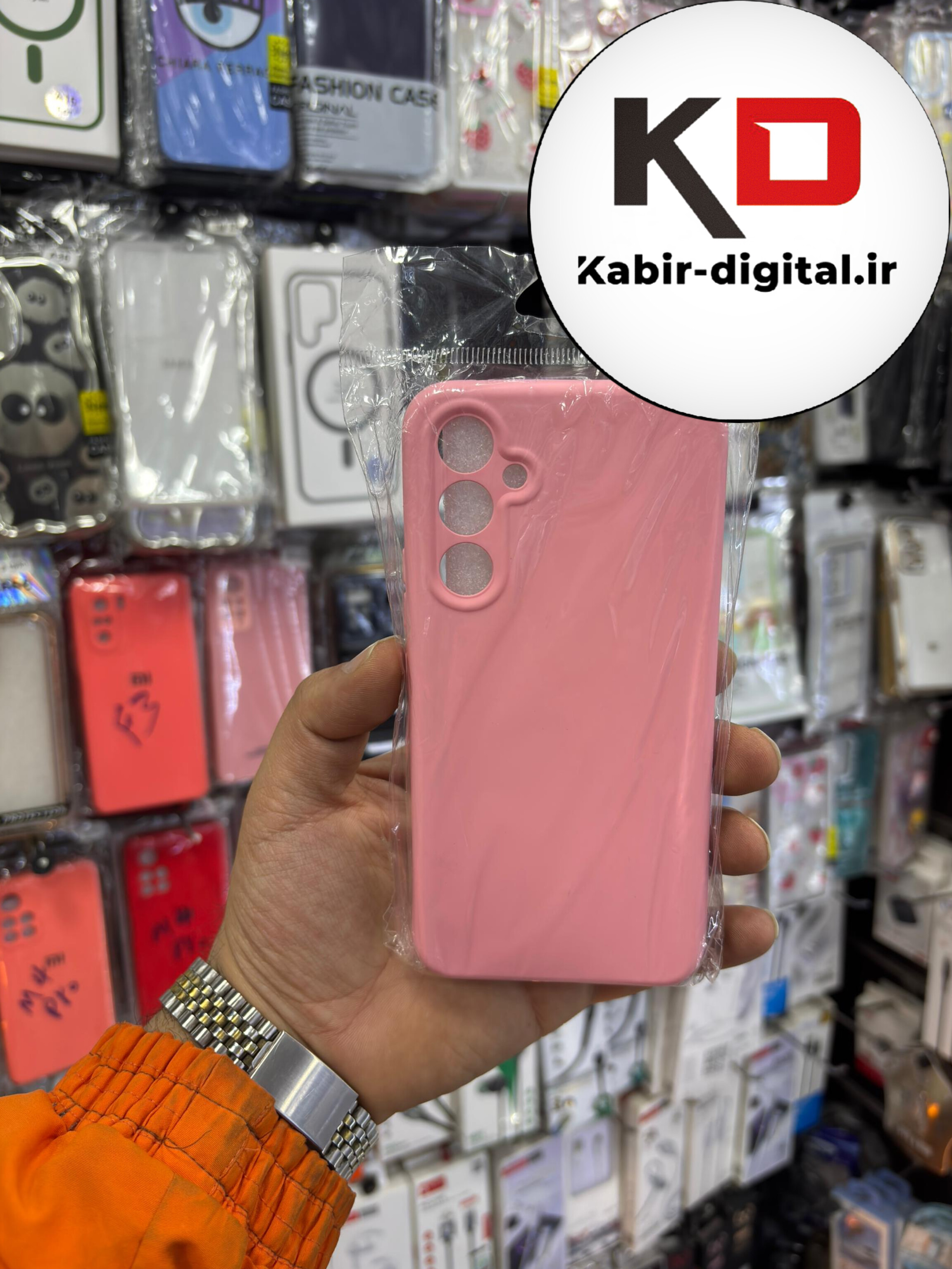 قاب گوشی Galaxy A54 سامسونگ سیلیکونی محافظ لنزدار صورتی پاستیلی