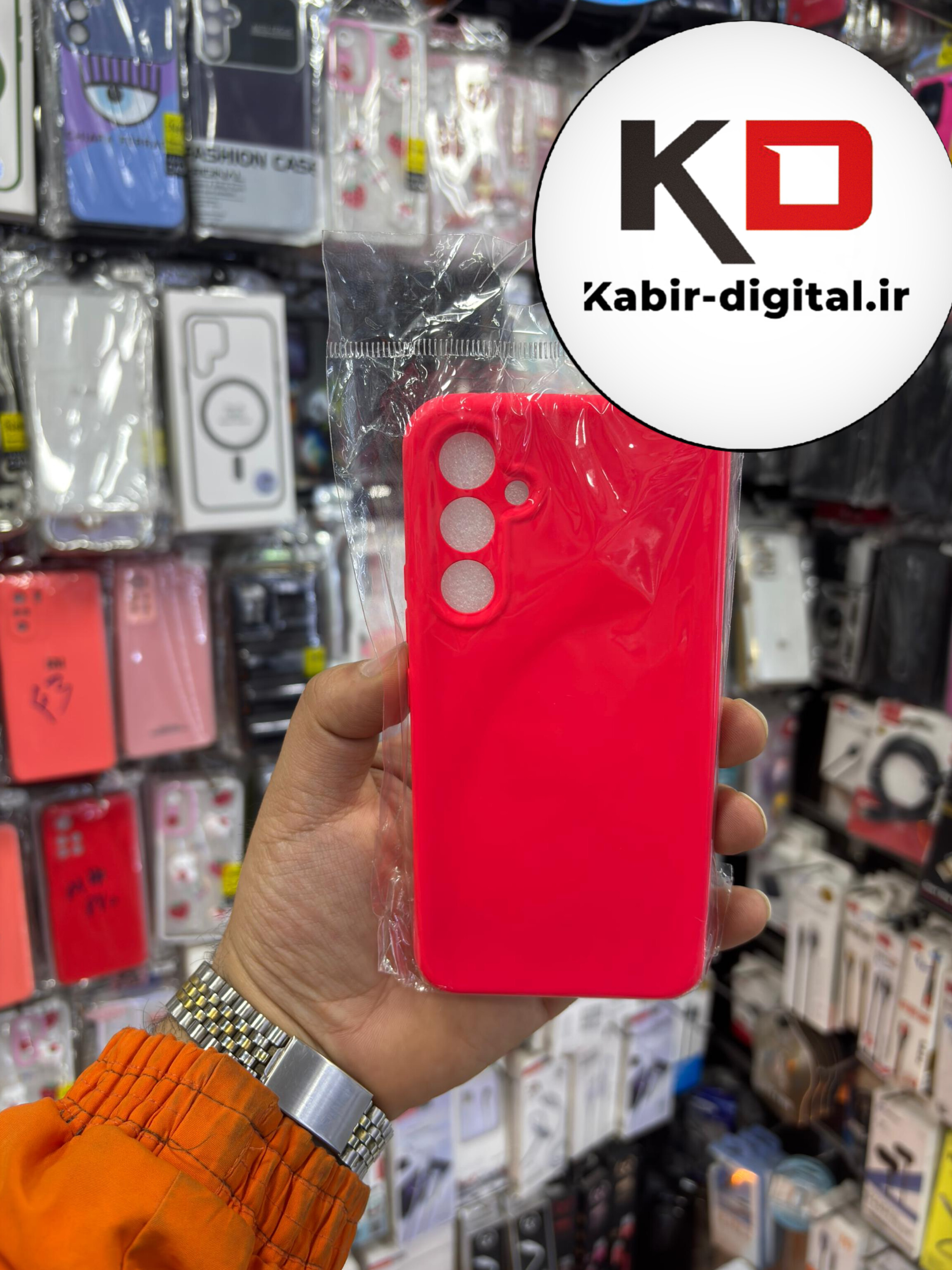 قاب گوشی Galaxy A54 سامسونگ سیلیکونی محافظ لنزدار قرمز