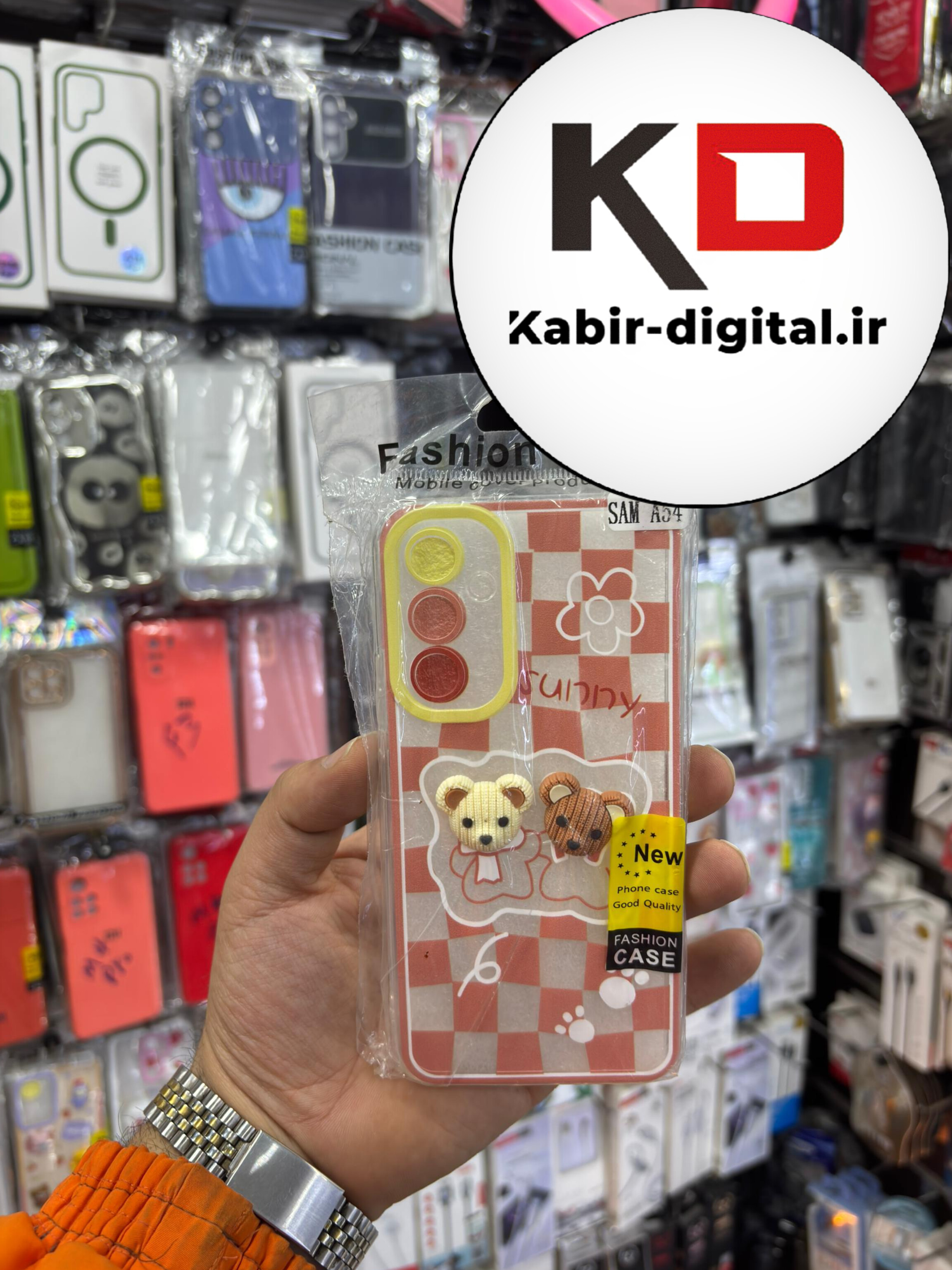قاب گوشی Galaxy A54 سامسونگ طرح عروسکی سه بعدی شفاف TPU کپسولی محافظ لنز دار طرح خرسی
