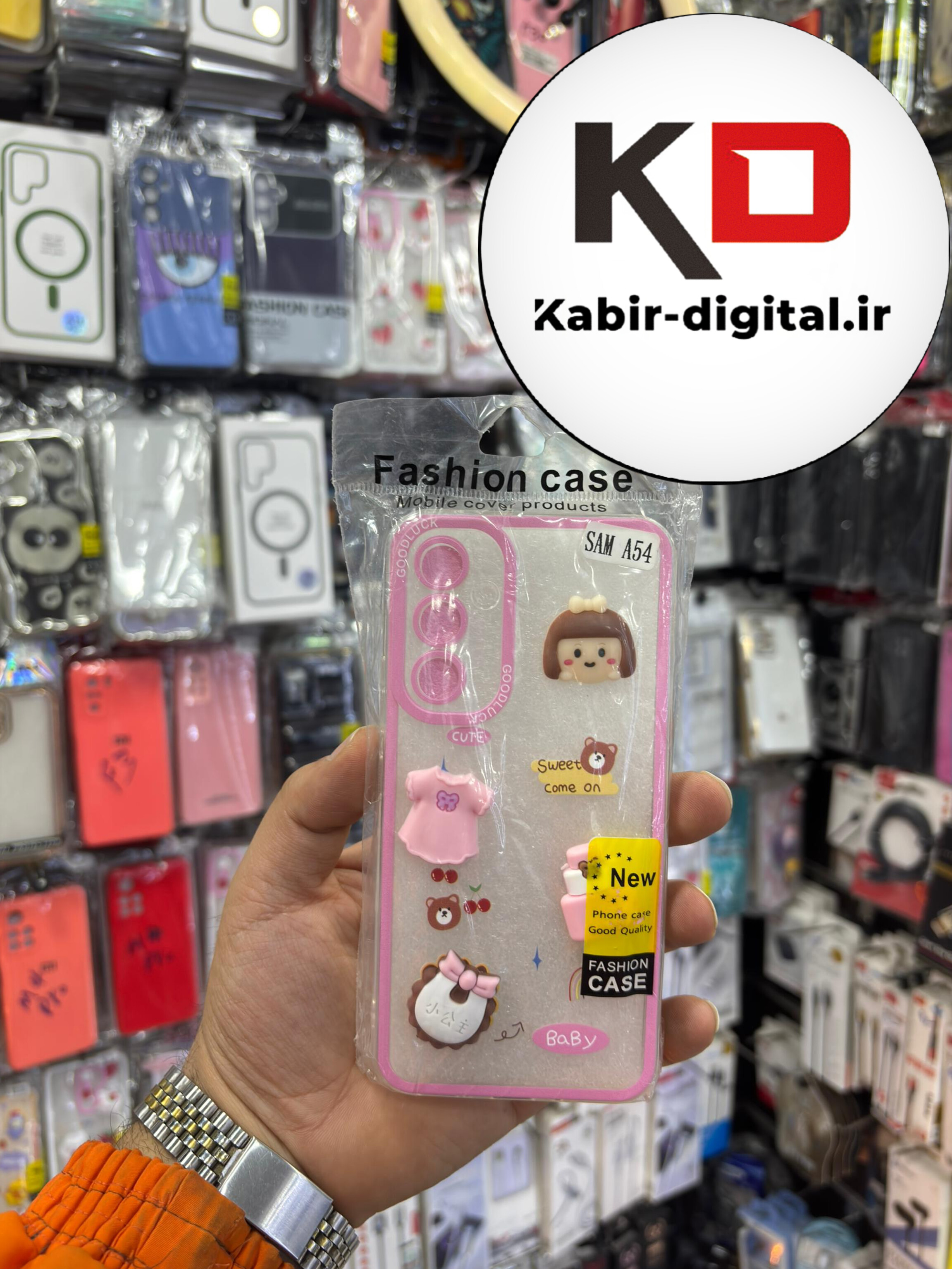 قاب گوشی Galaxy A54 سامسونگ طرح عروسکی سه بعدی شفاف TPU کپسولی محافظ لنز دار طرح دخترانه