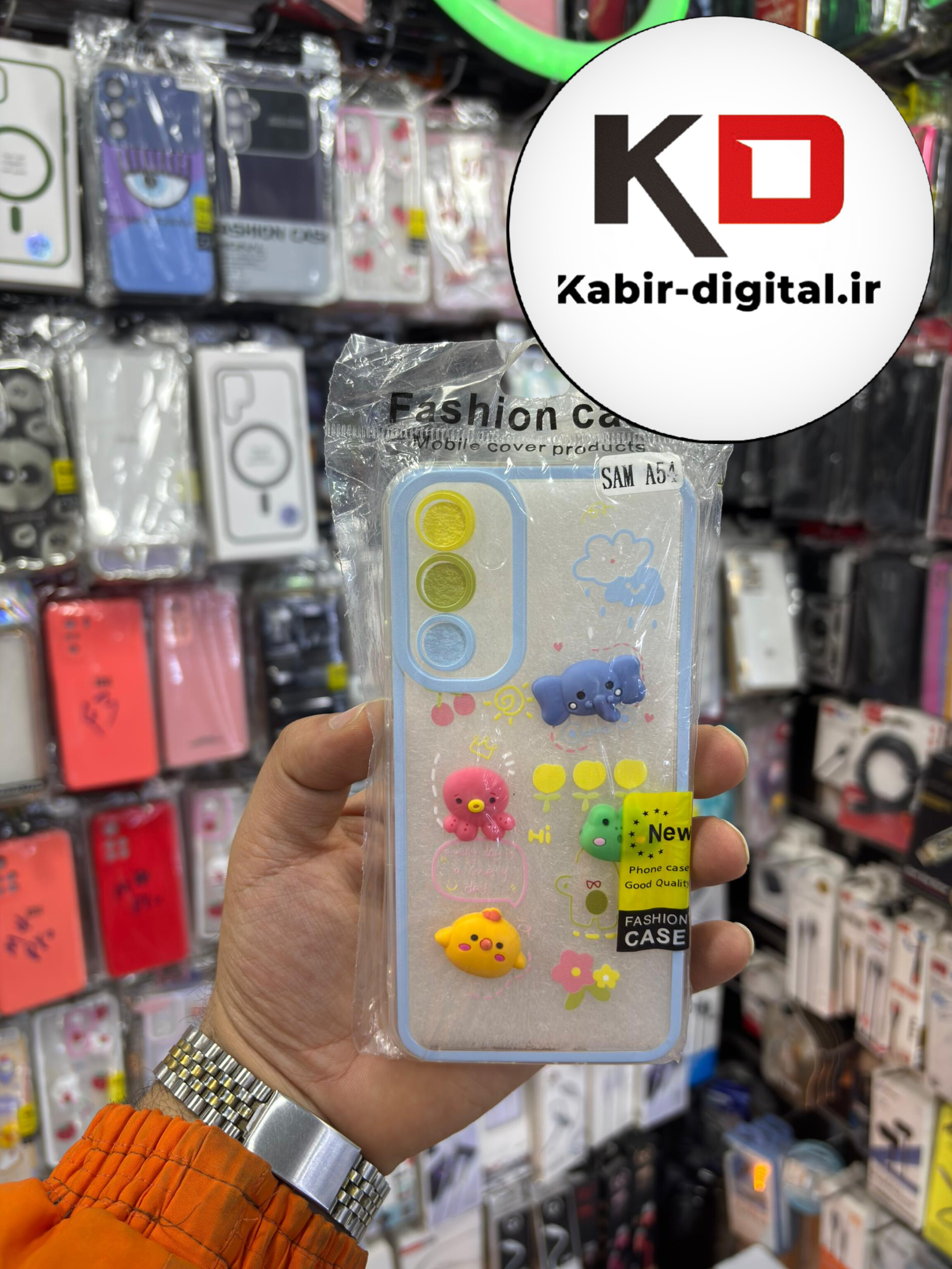 قاب گوشی Galaxy A54 سامسونگ طرح عروسکی سه بعدی شفاف TPU کپسولی محافظ لنز دار