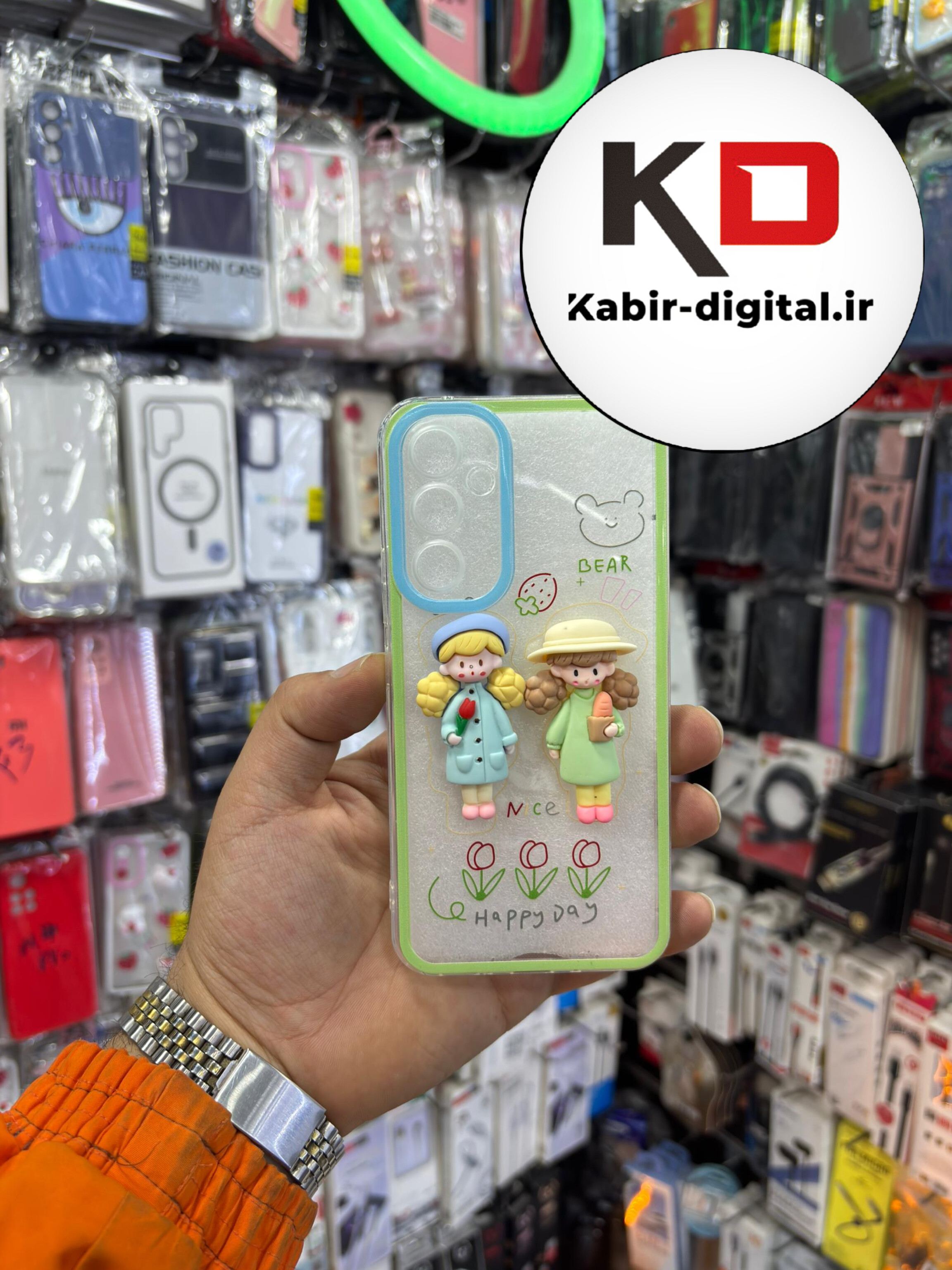 قاب گوشی Galaxy A54 سامسونگ طرح عروسکی سه بعدی شفاف TPU کپسولی محافظ لنز دار طرح دختر