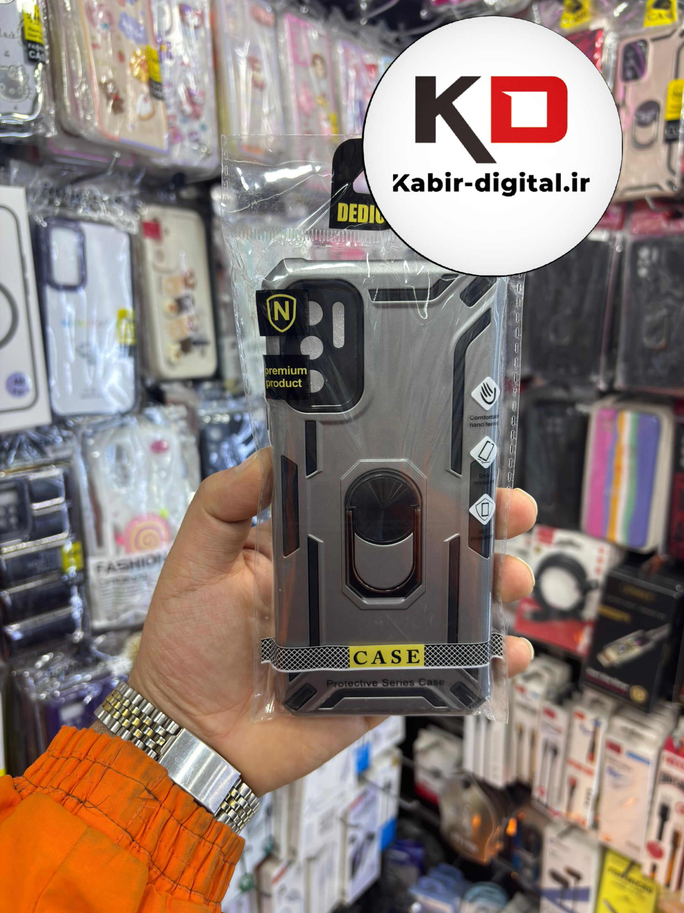 قاب گوشی Note 10 5G   - POCO M3 Pro شیائومی طرح ضد ضربه بتمن هولدر دار محافظ لنز دار ایربگ دار - نقره ایی