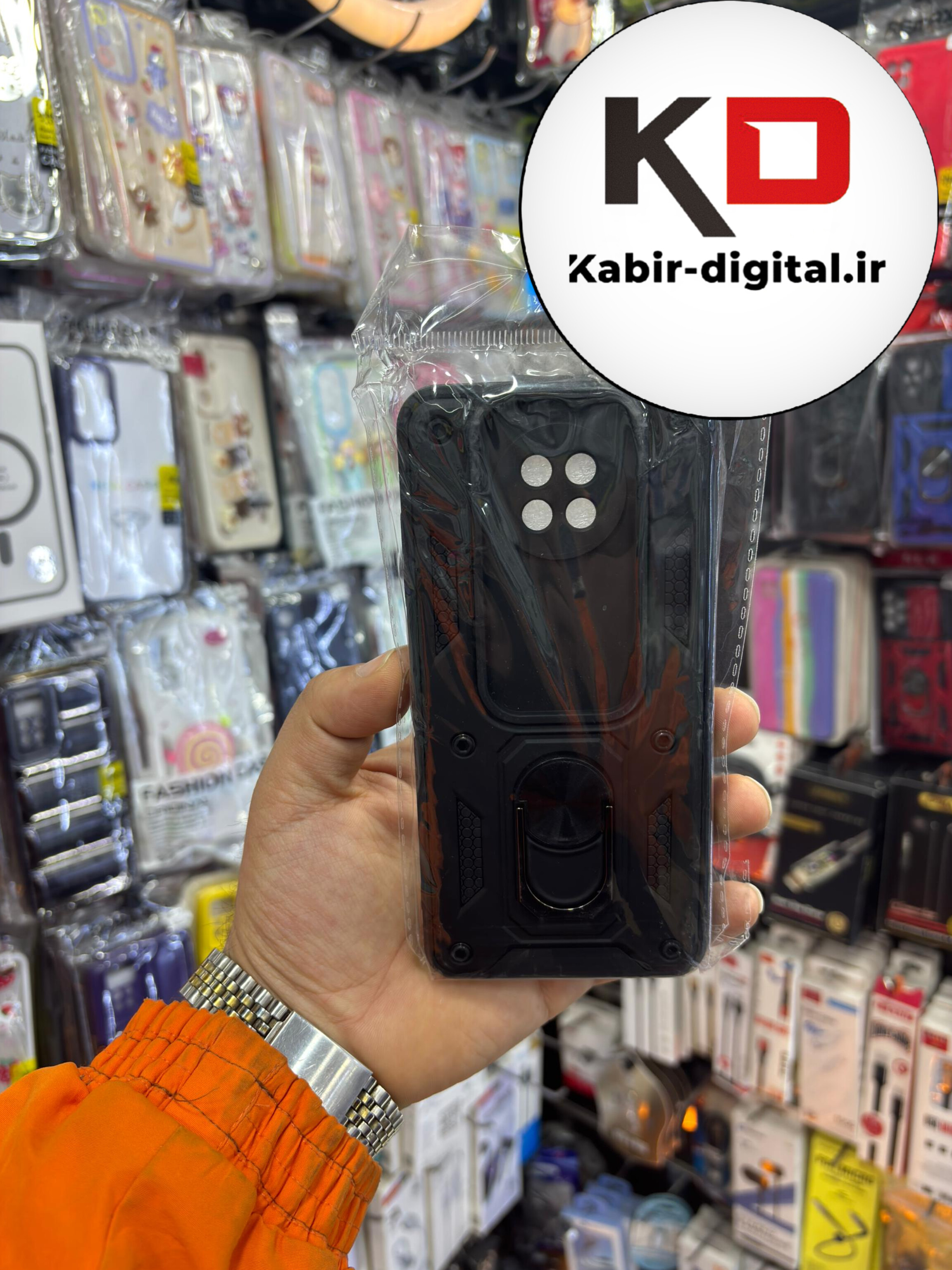 قاب گوشی Note 9T  شیائومی طرح ضد ضربه بتمن هولدر دار محافظ لنز دار ایربگ دار - مشکی