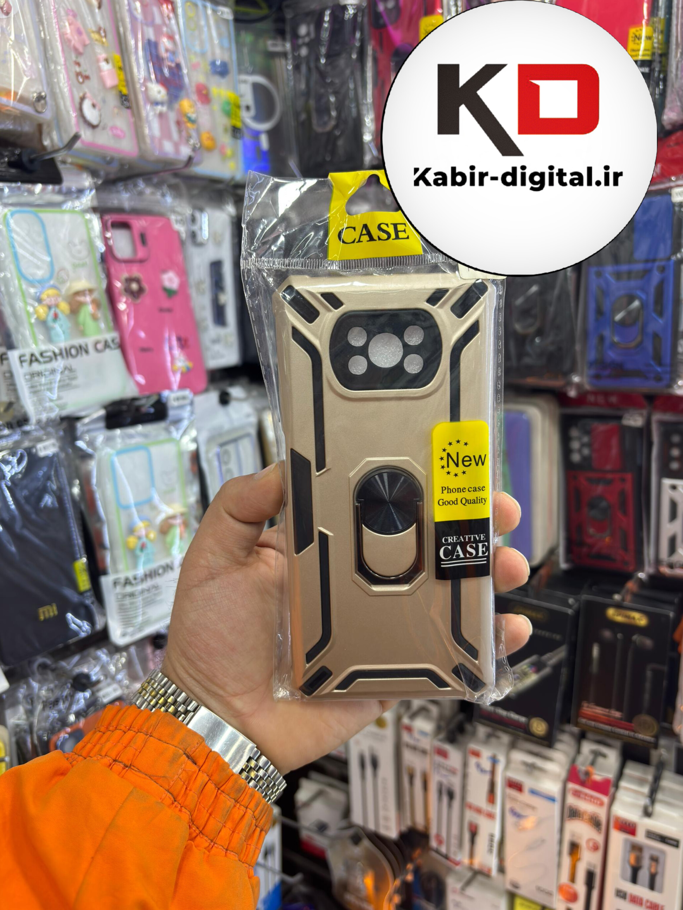 قاب گوشی POCO X3  - Poco X3 Proشیائومی طرح ضد ضربه بتمن هولدر دار محافظ لنز دار ایربگ دار - طلایی